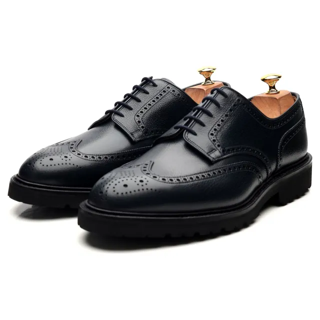 Thom Sweeney Pembroke derbies cuir bleu marine UK 10