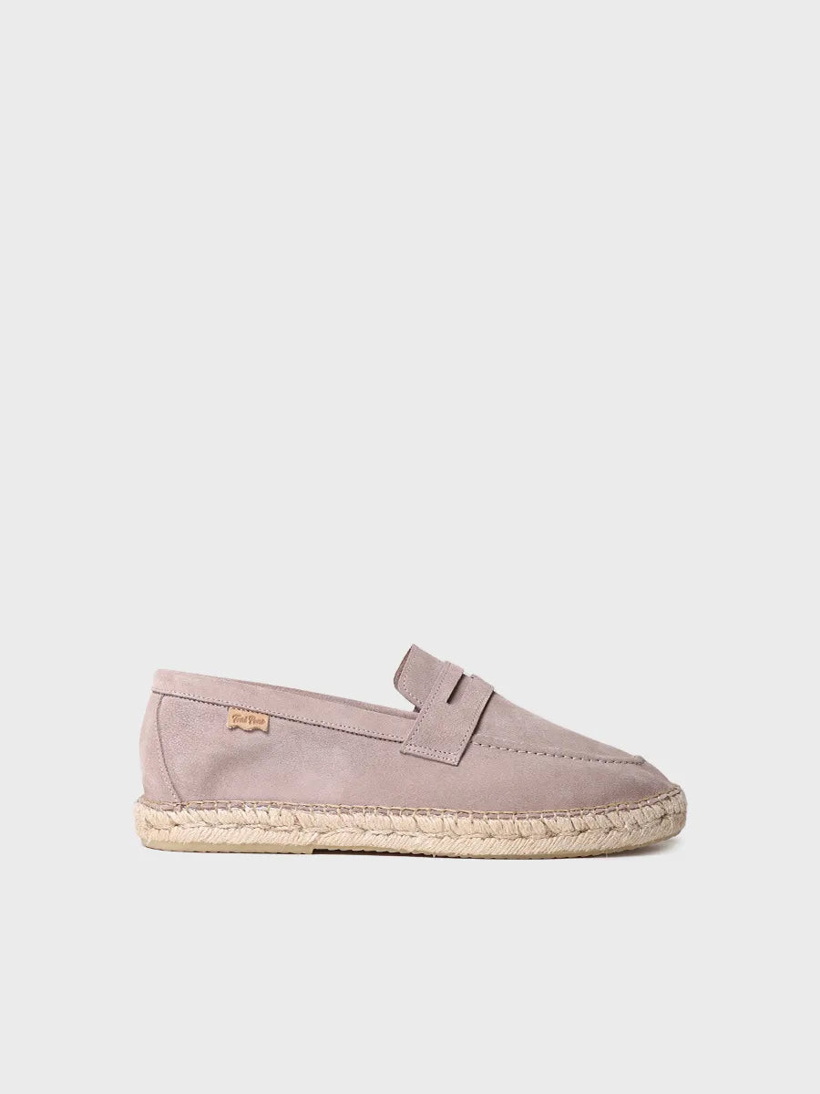 Toni Pons Benet espadrille homme cuir gris fermée