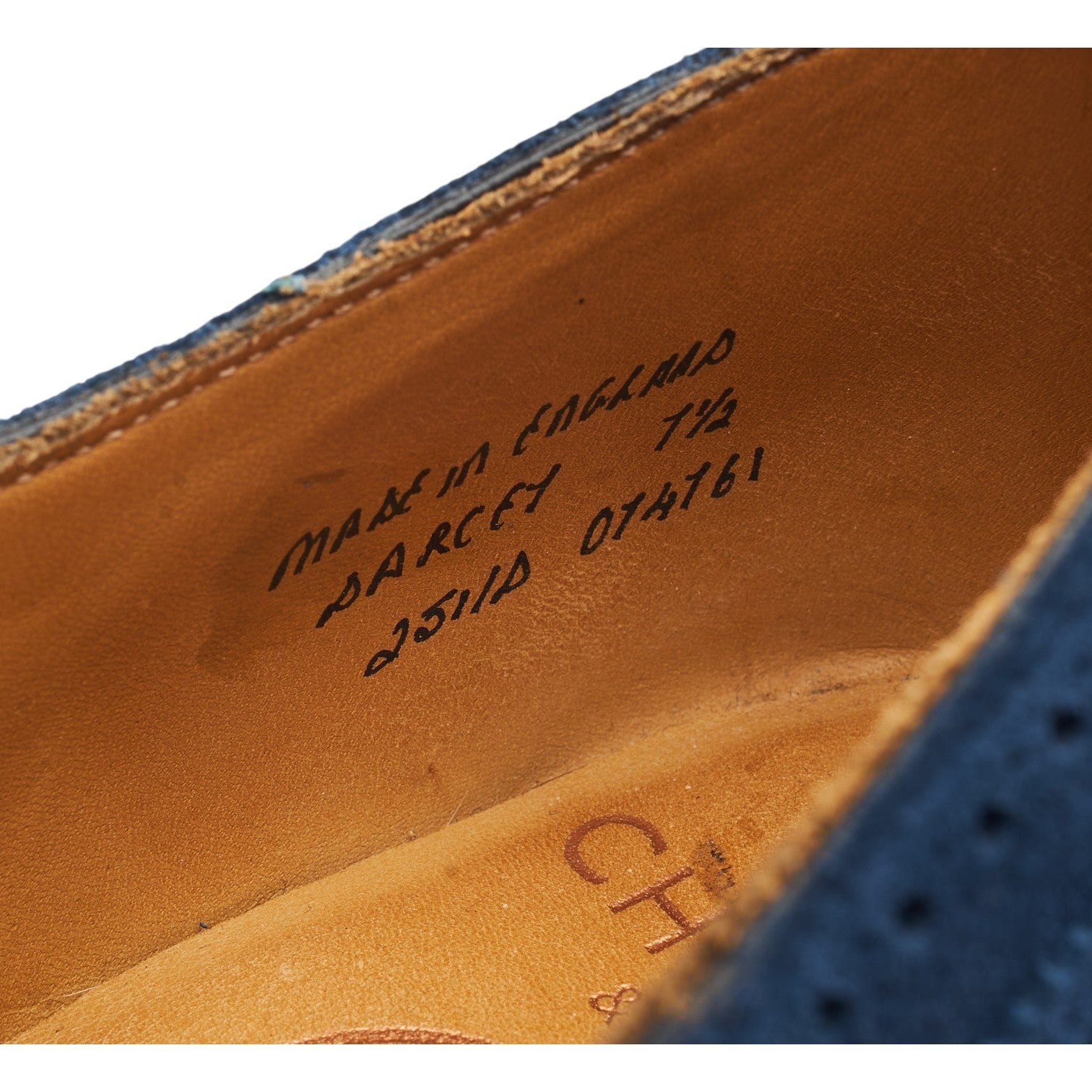 Cheaney Darcey richelieu daim bleu 7,5