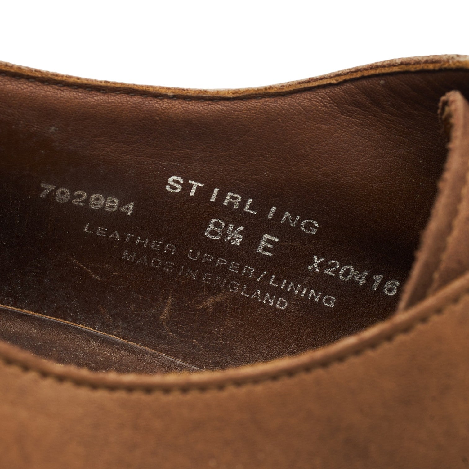 Crockett & Jones Stirling derby nubuck marron UK 8.5
