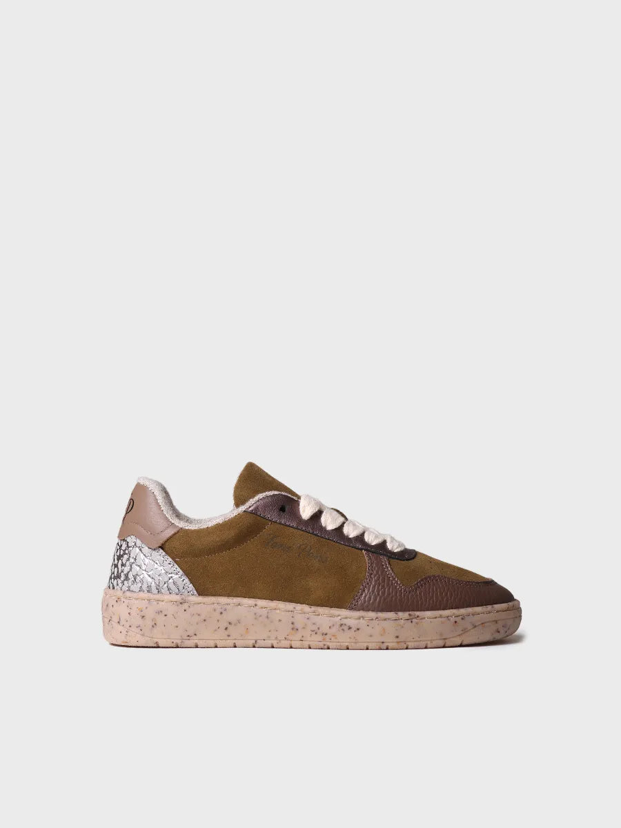 Toni Pons Alexandra baskets daim cuir olive