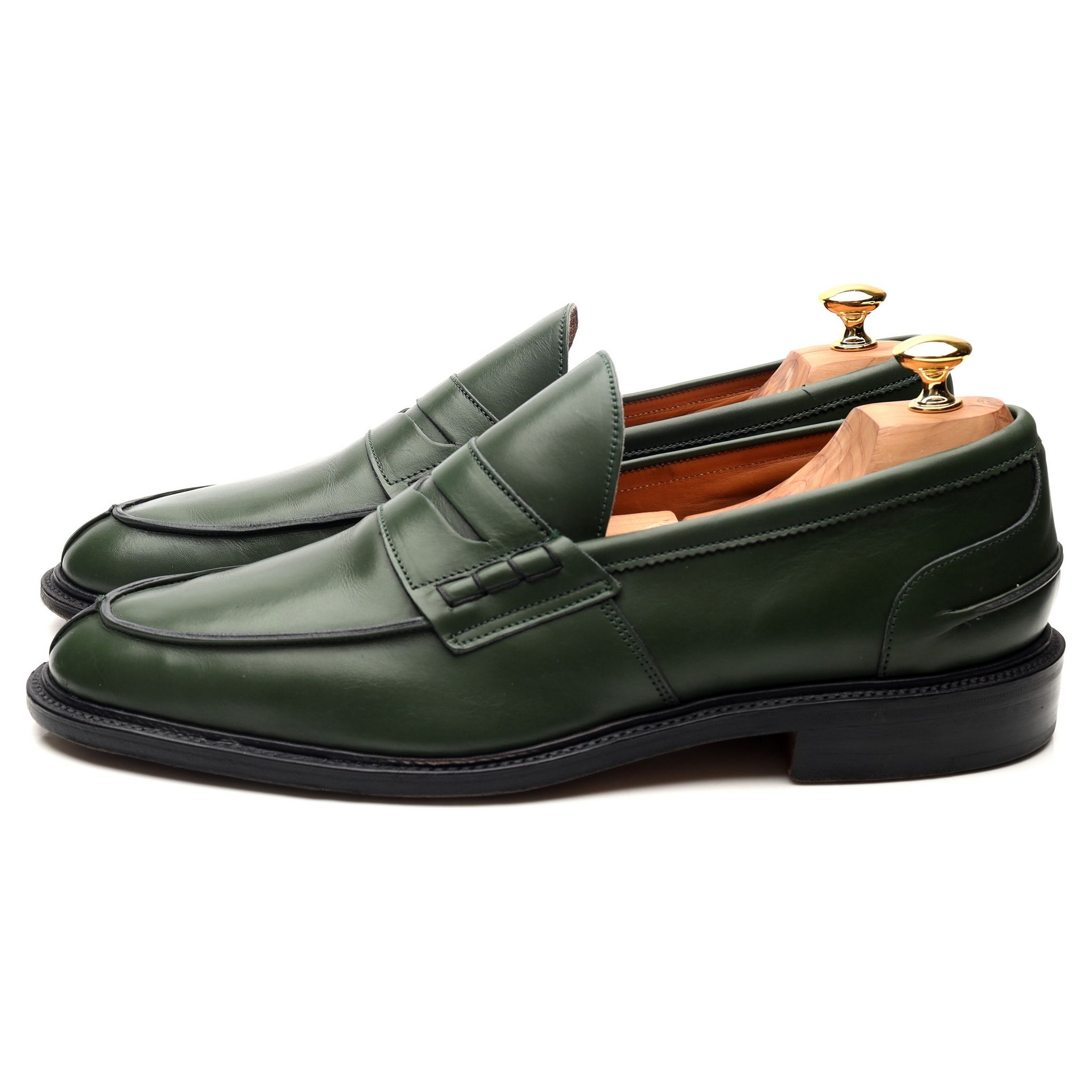 Tricker's James mocassins cuir vert UK 11,5