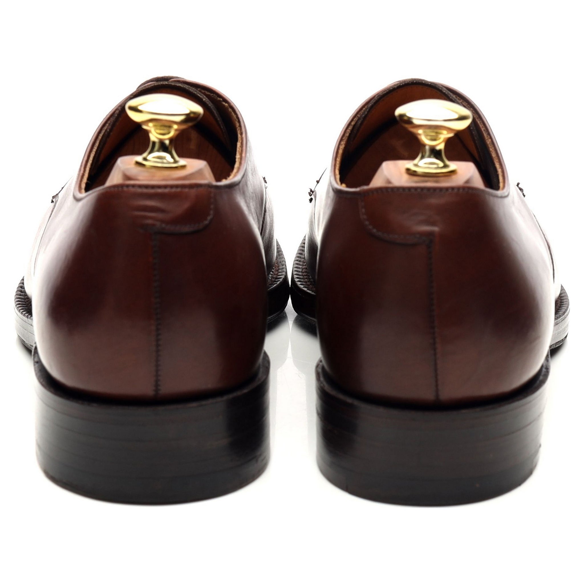 Grenson derby cuir marron vintage pointure UK 8