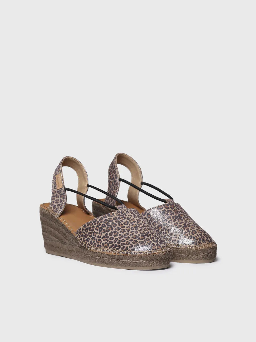 Toni Pons Telma-LE espadrilles imprimé animal compensées 6 cm