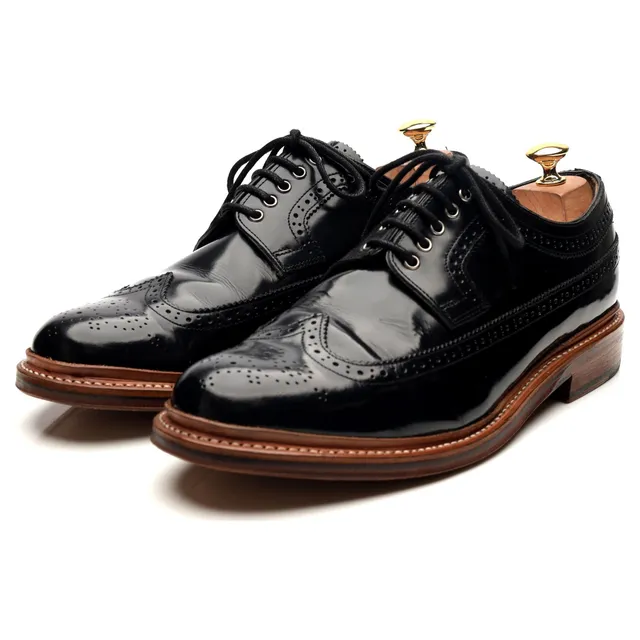 Grenson Sid derby brogues cuir noir 10 UK