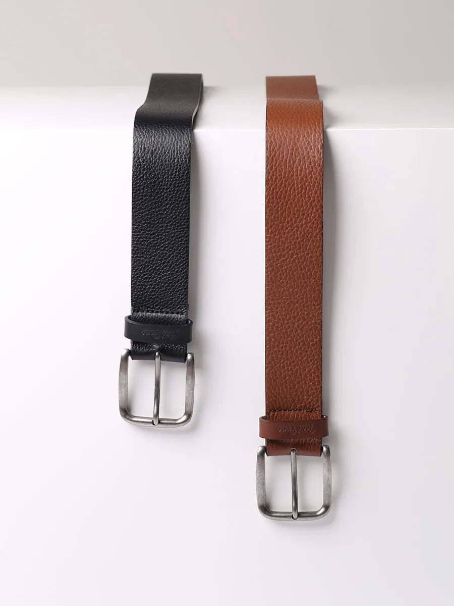 Toni Pons Elias ceinture cuir homme noir
