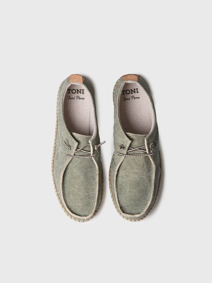 Toni Pons Odin espadrille homme toile à lacets jute