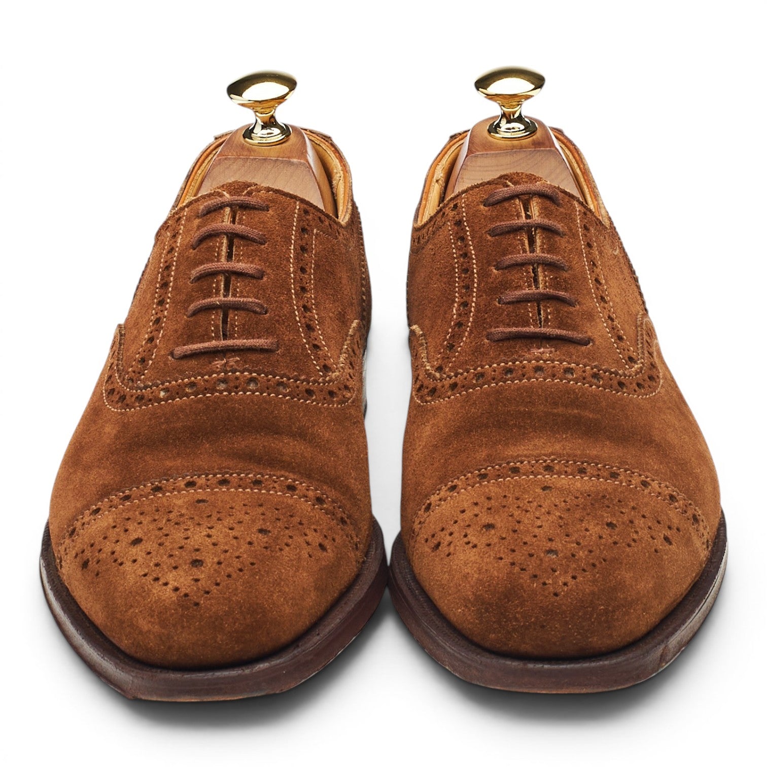 Crockett & Jones Westfield derbies oxford daim tabac UK 6.5