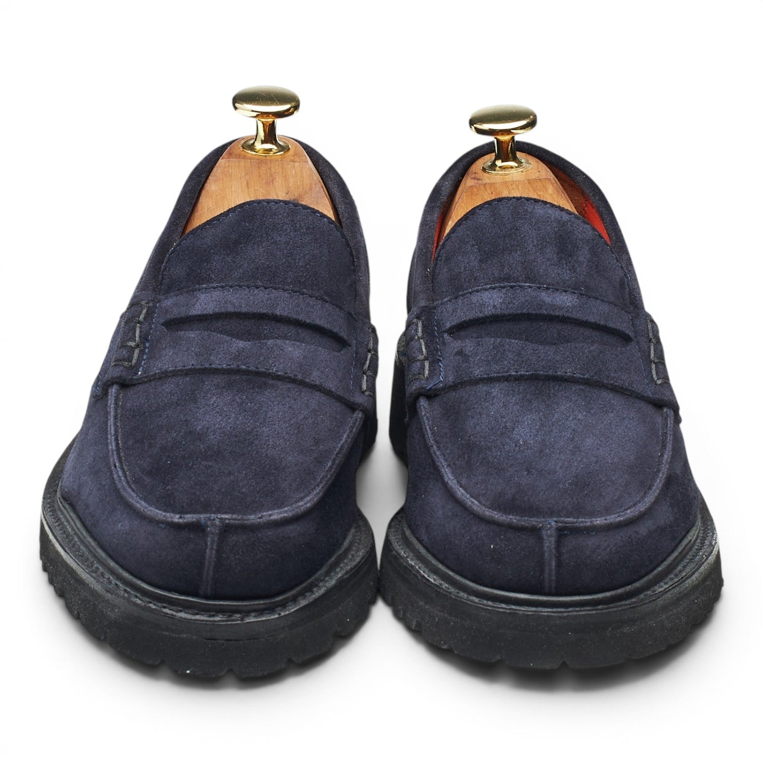 Trickers Eva mocassins daim bleu marine UK 3