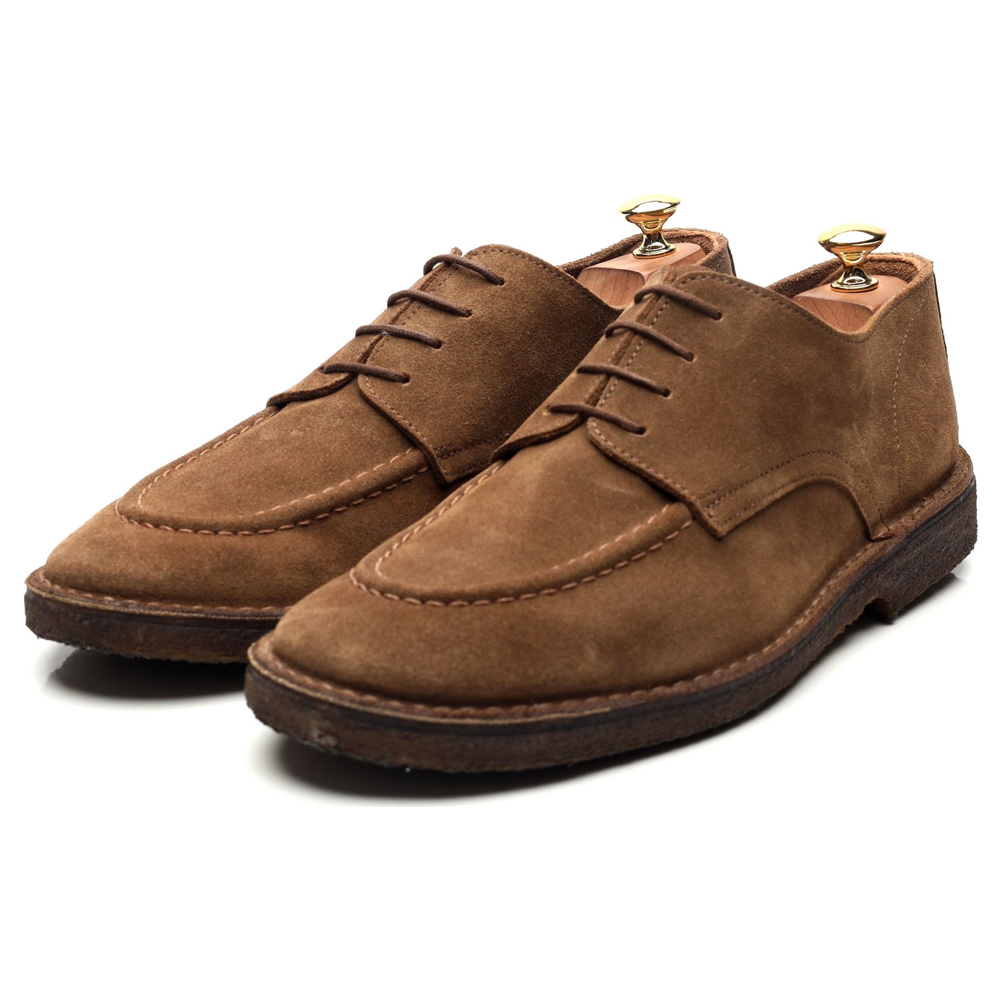 Drake's derby daim marron semelle crêpe UK 10.5