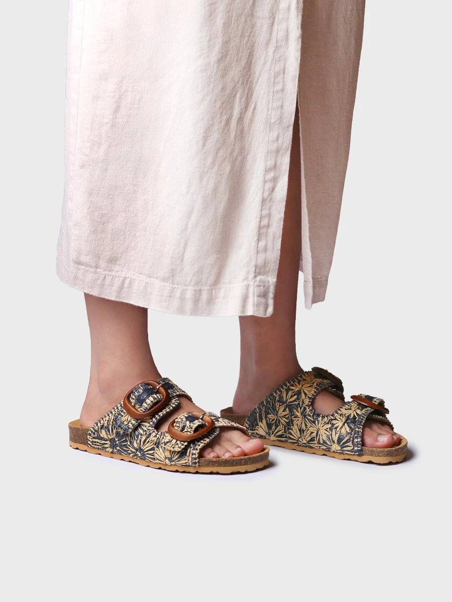 Toni Pons Guam-RF sandale raphia fleurs 3 cm