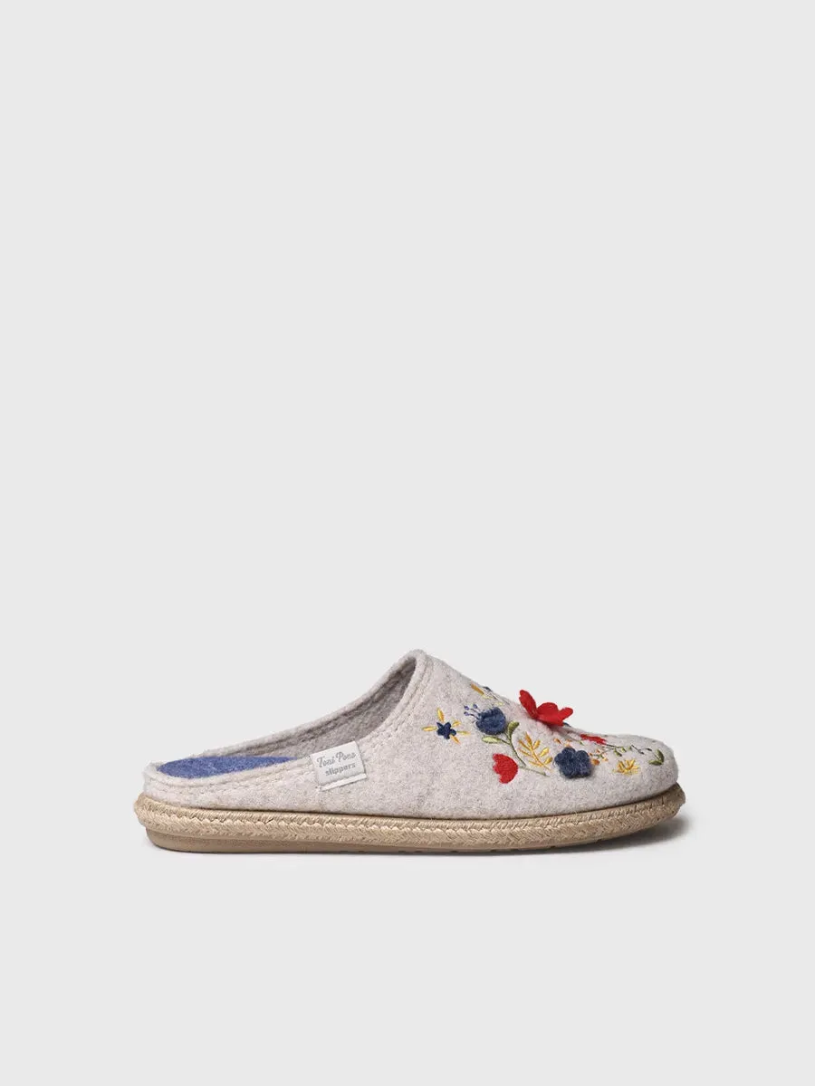 Toni Pons DELI-EF chaussons feutre fleurs femme