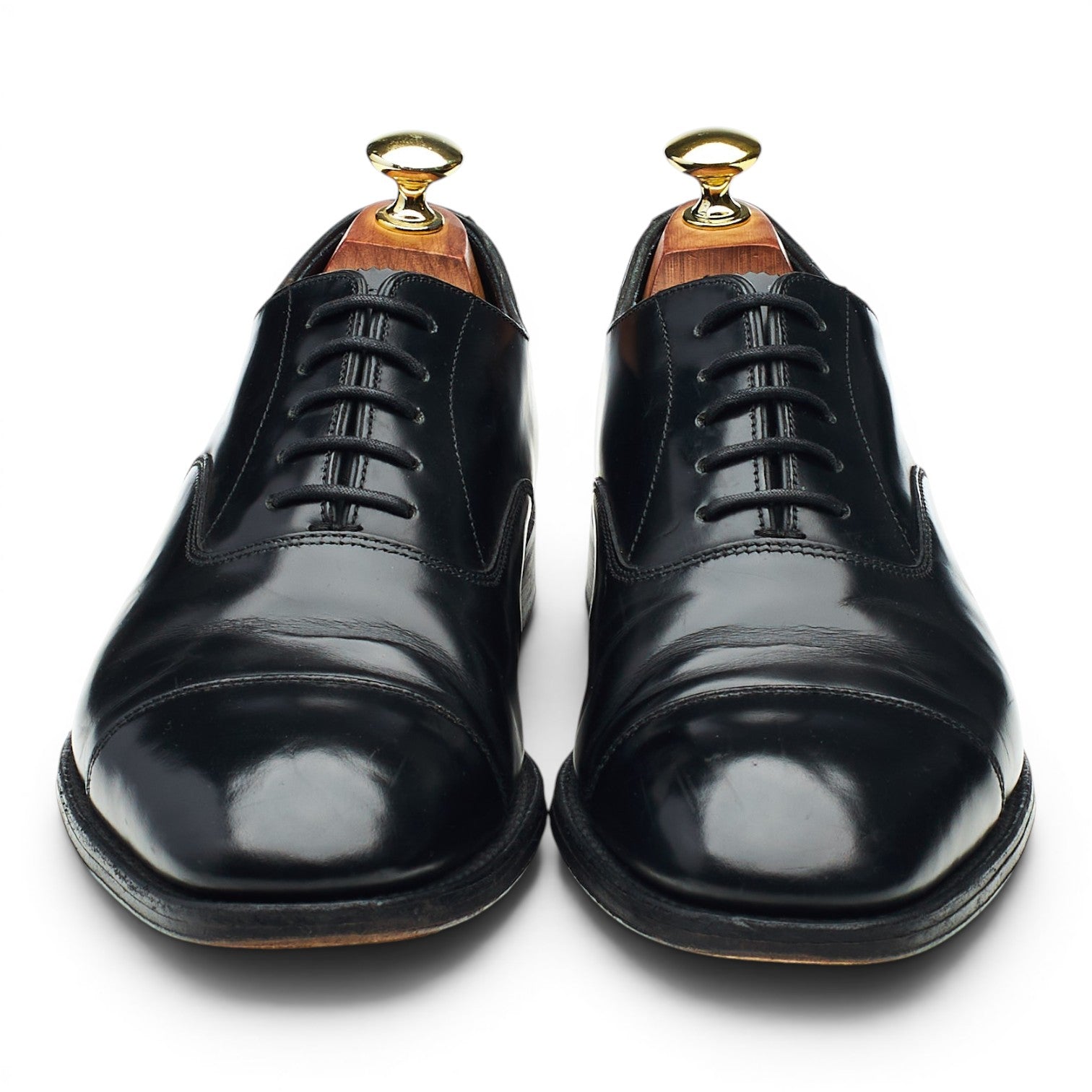 Herring Knightsbridge oxford cuir noir 7.5 bout droit