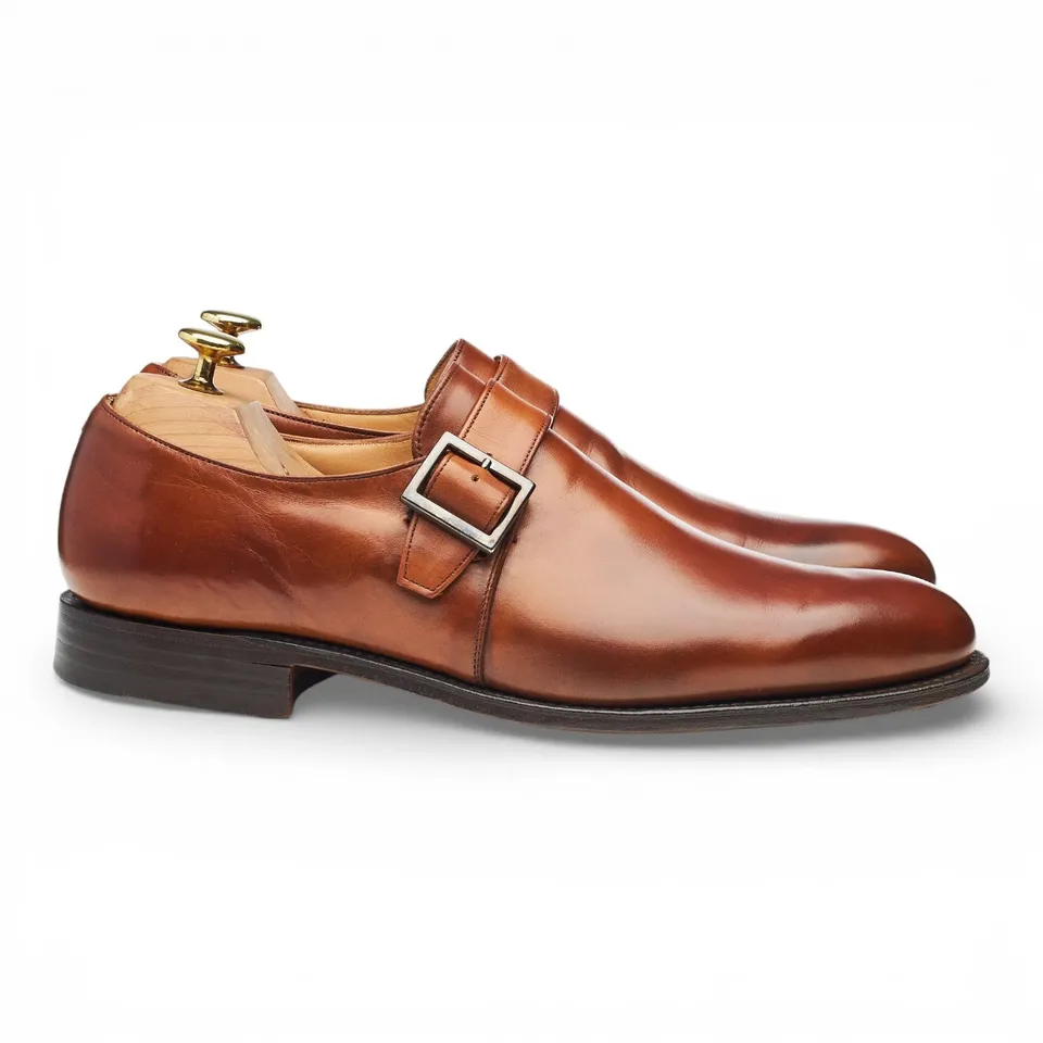 Church's Lisbon chaussures monk cuir marron UK 7,5