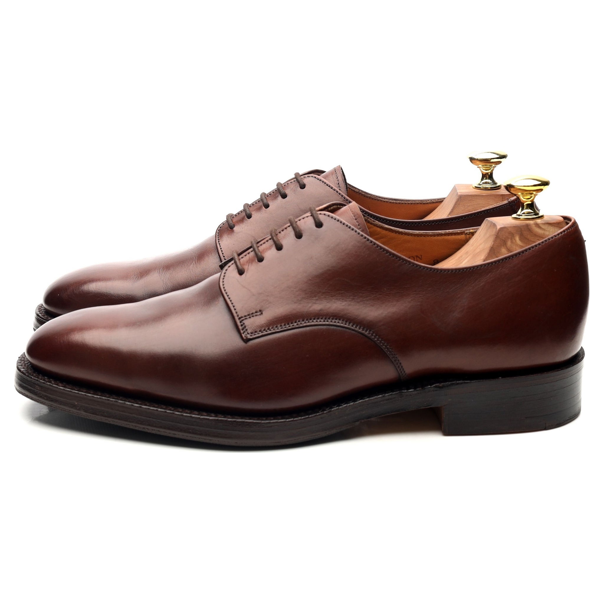 Grenson derby cuir marron vintage pointure UK 8