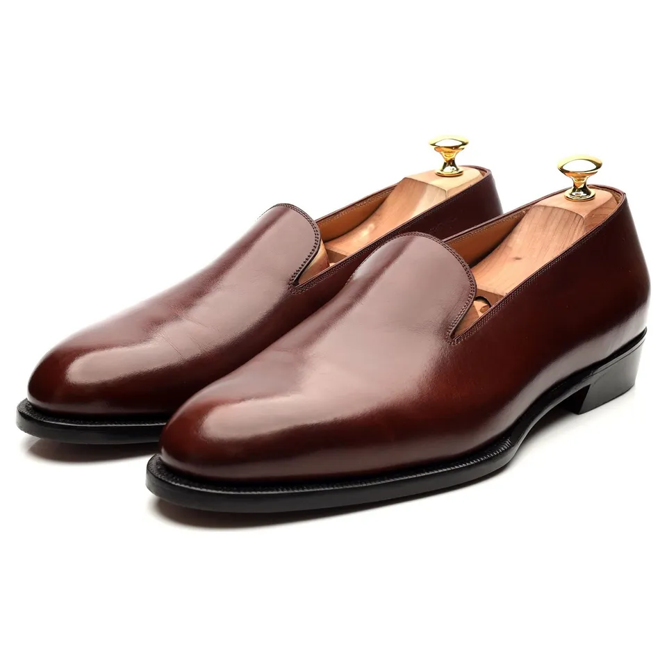 Korbinian Ludwig Hess mocassins cuir marron UK 11