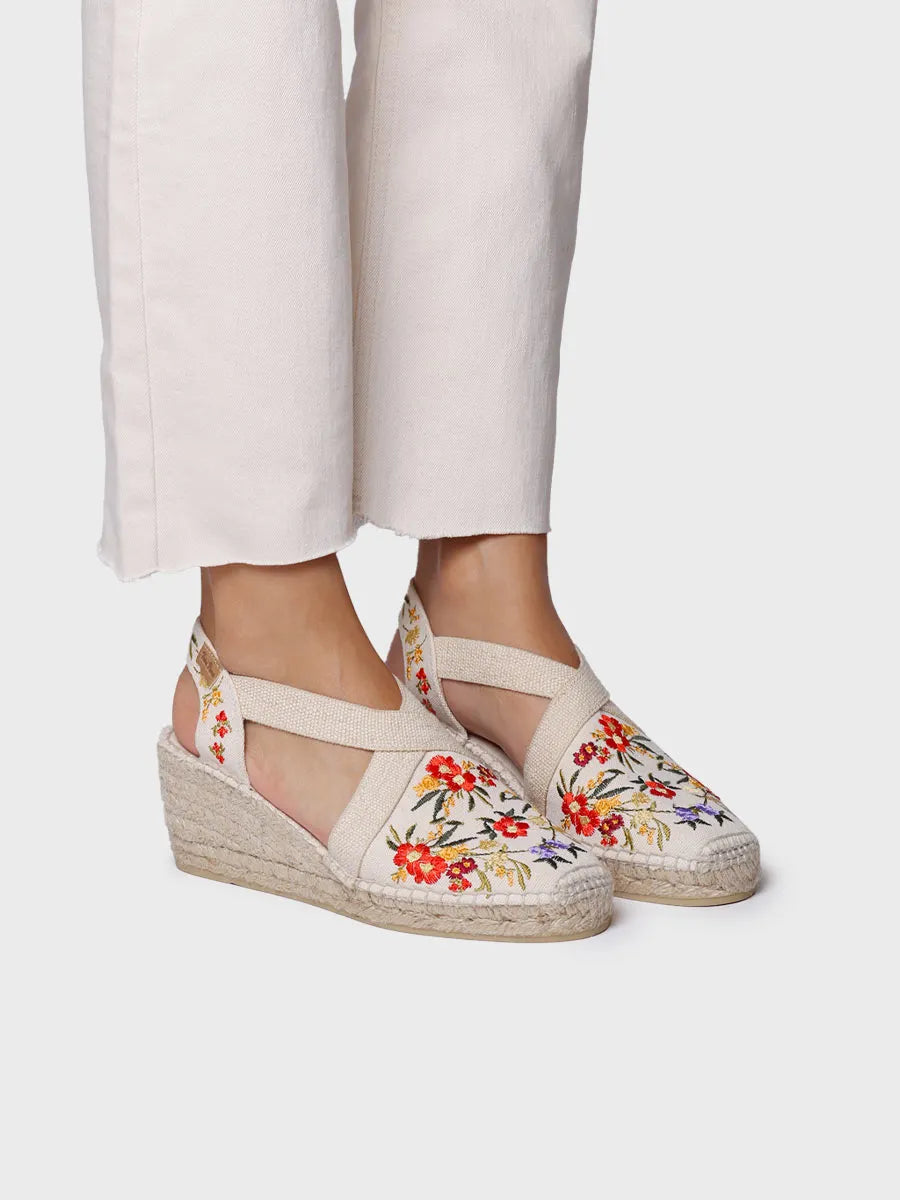 Toni Pons Montjoi espadrilles coton brodé vegan