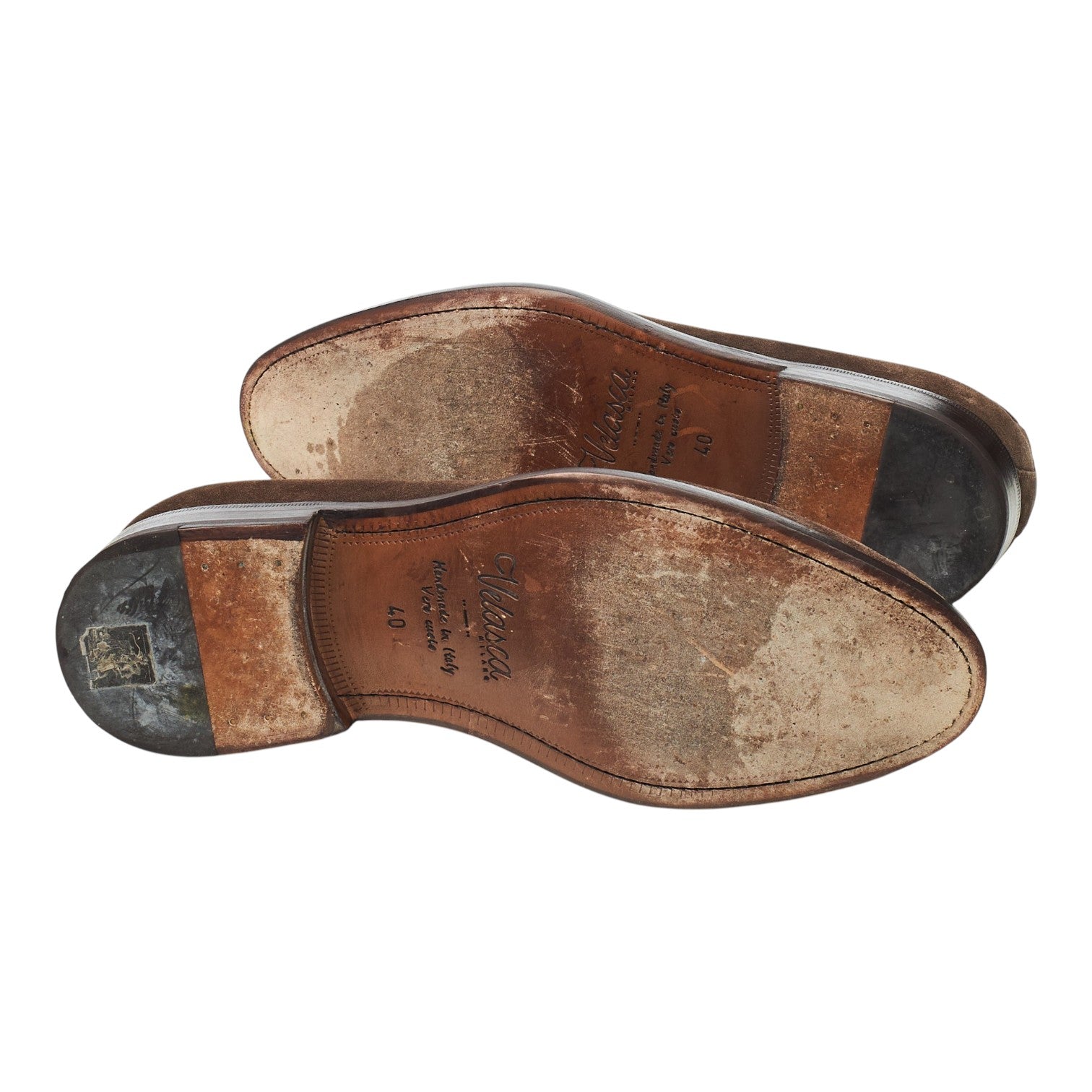 Velasca Beltramm mocassin daim marron UK 6 pompons