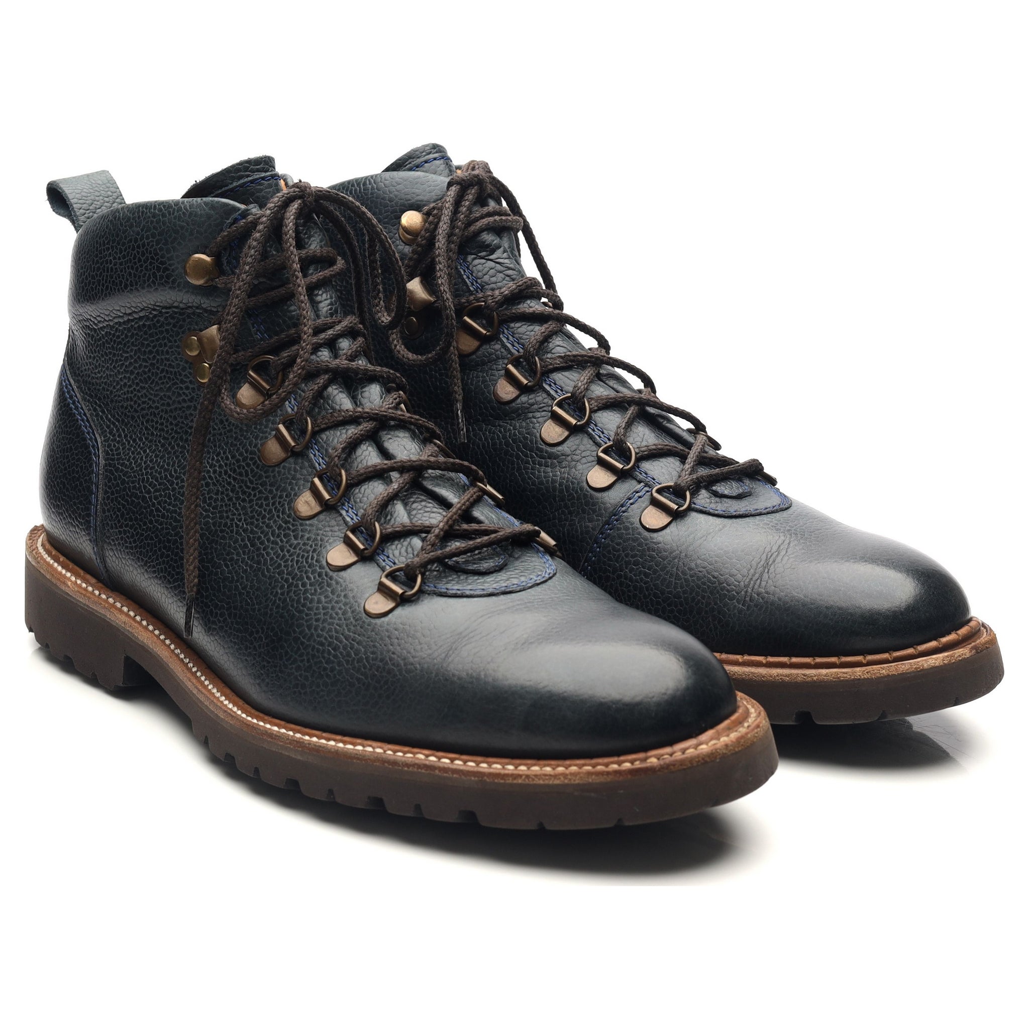 Barker Glencoe boots cuir bleu marine pointure UK 9,5