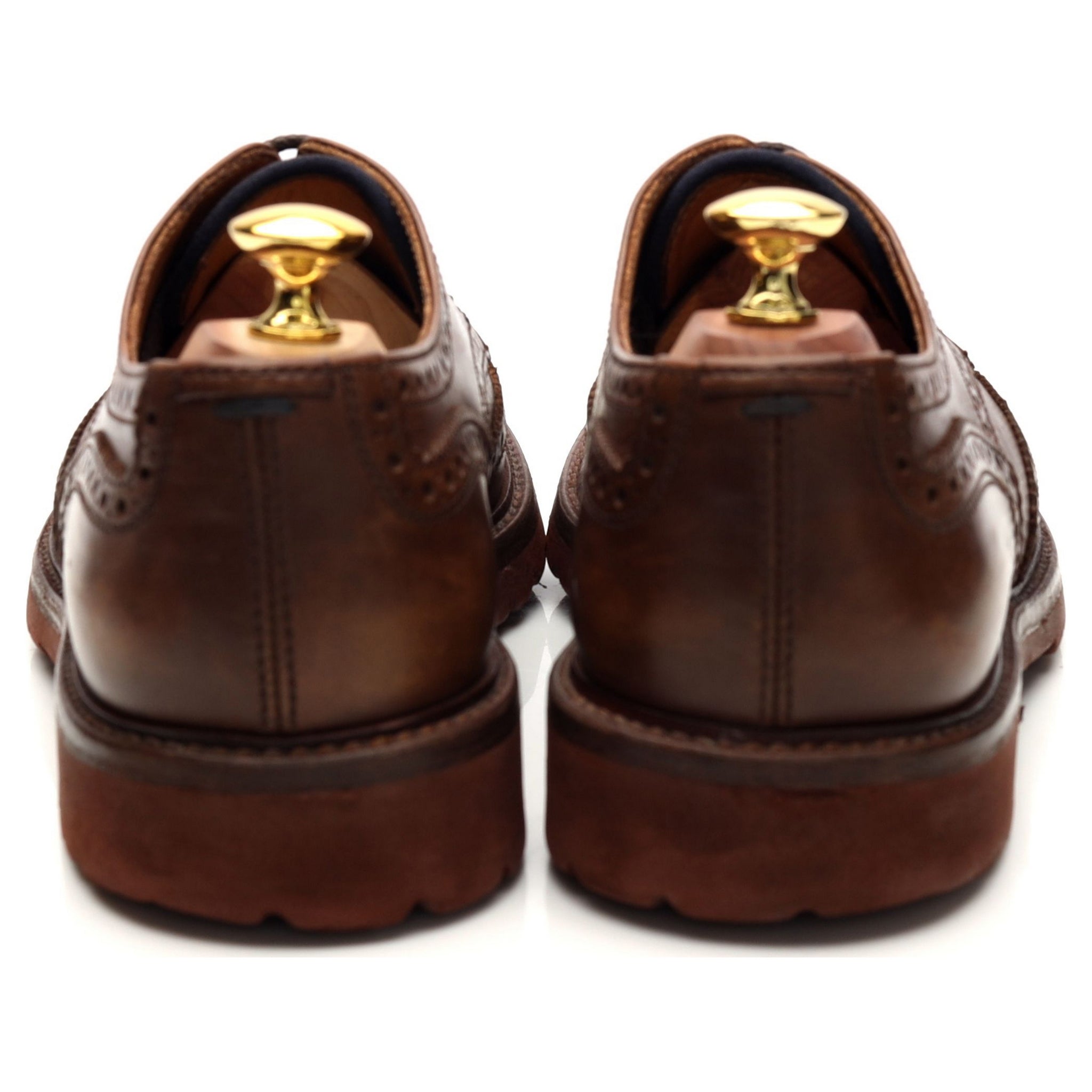 Brunello Cucinelli derbies brogues cuir marron UK 7