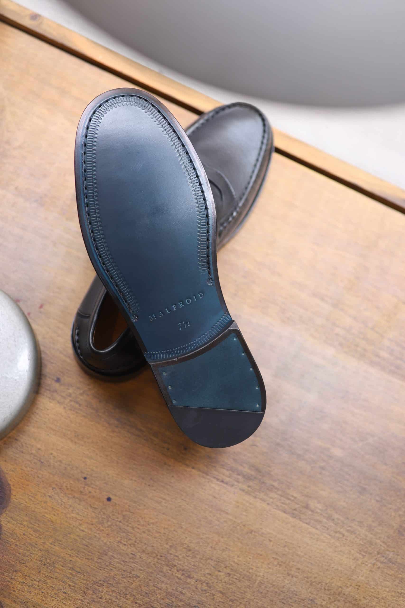 Malfroid Vauban mocassin cuir grainé noir