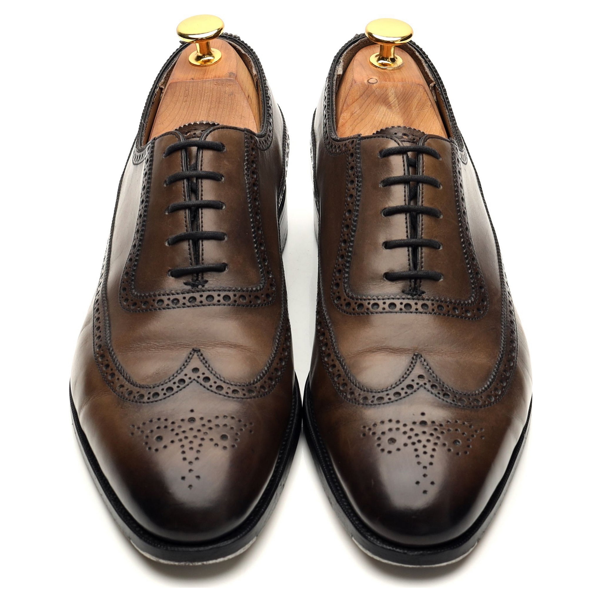 Edward Green Oakdale oxford brogues cuir gris UK 8