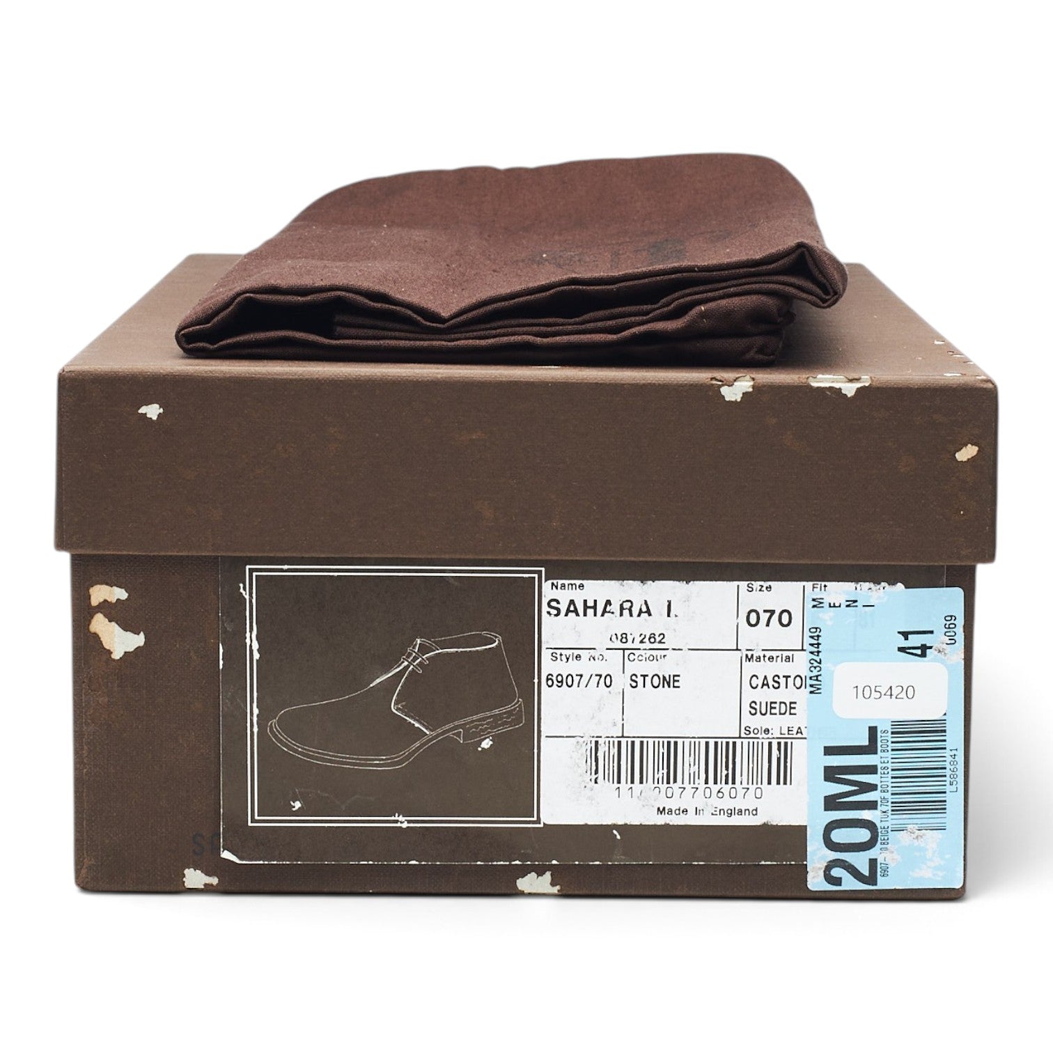 Church's Sahara Chukka Boots Suède Pierre UK 7