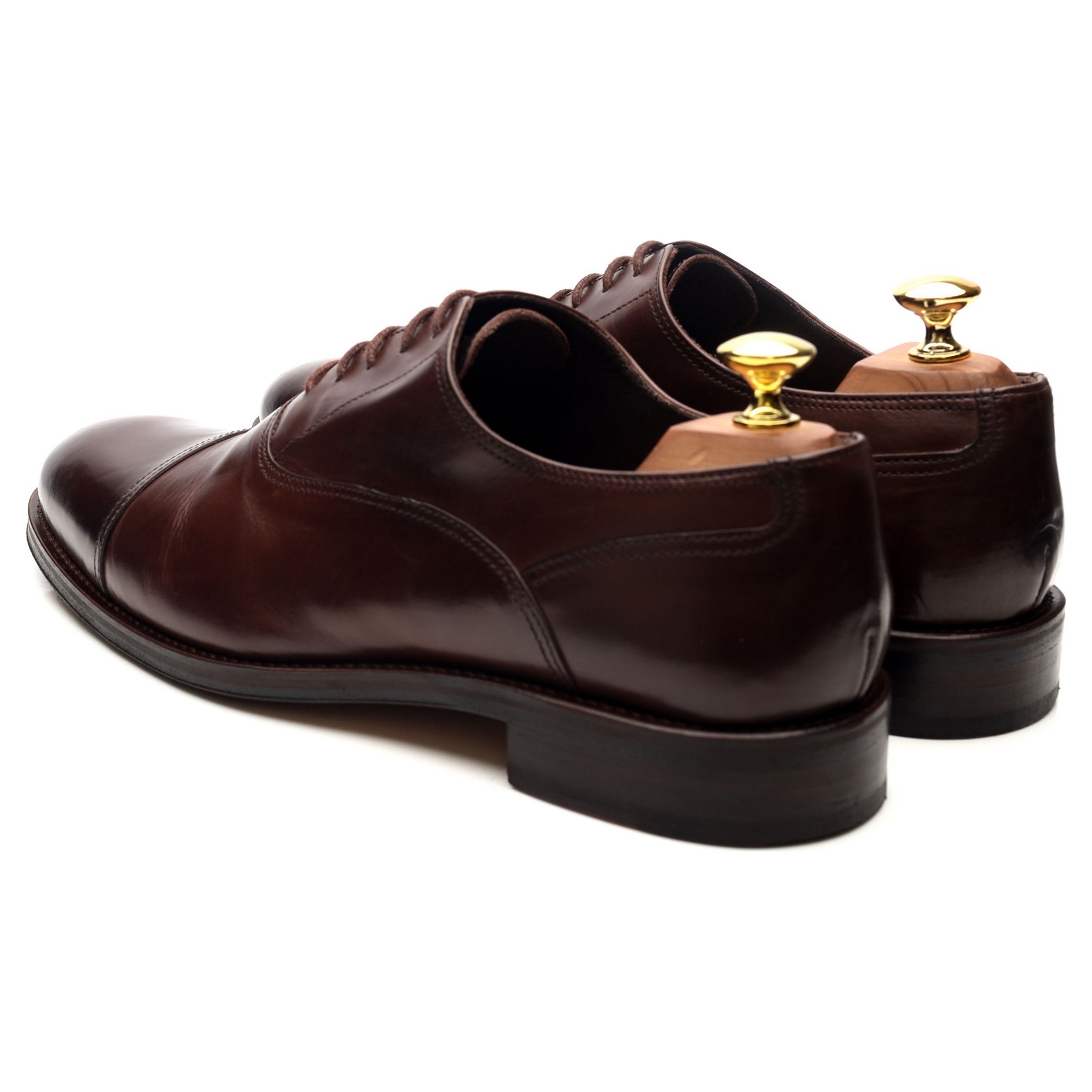 John White Kingsway oxford cuir marron foncé UK 9