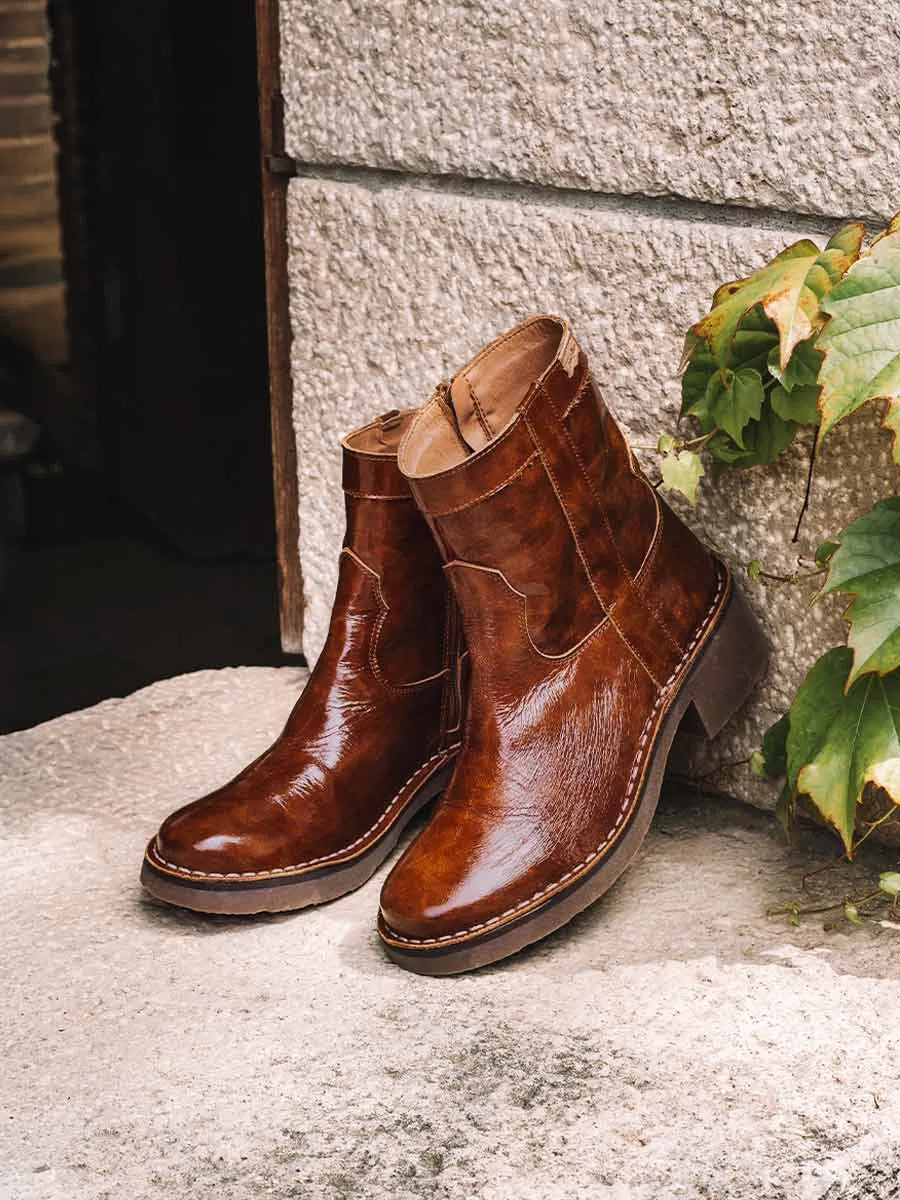 Toni Pons Iris-Ca bottine femme cuir verni zip latéral