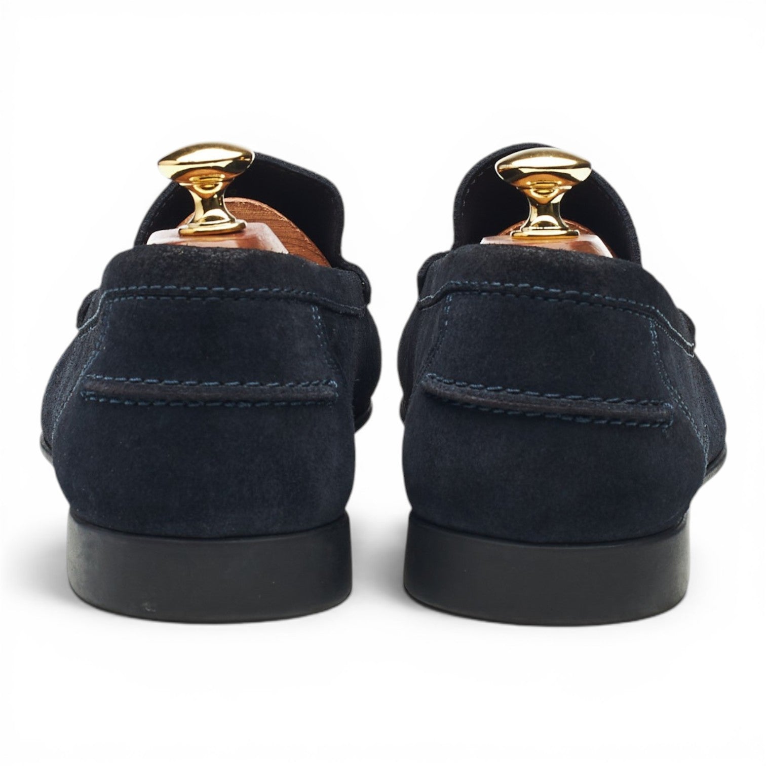 Crockett & Jones Driving mocassins daim bleu marine UK 9