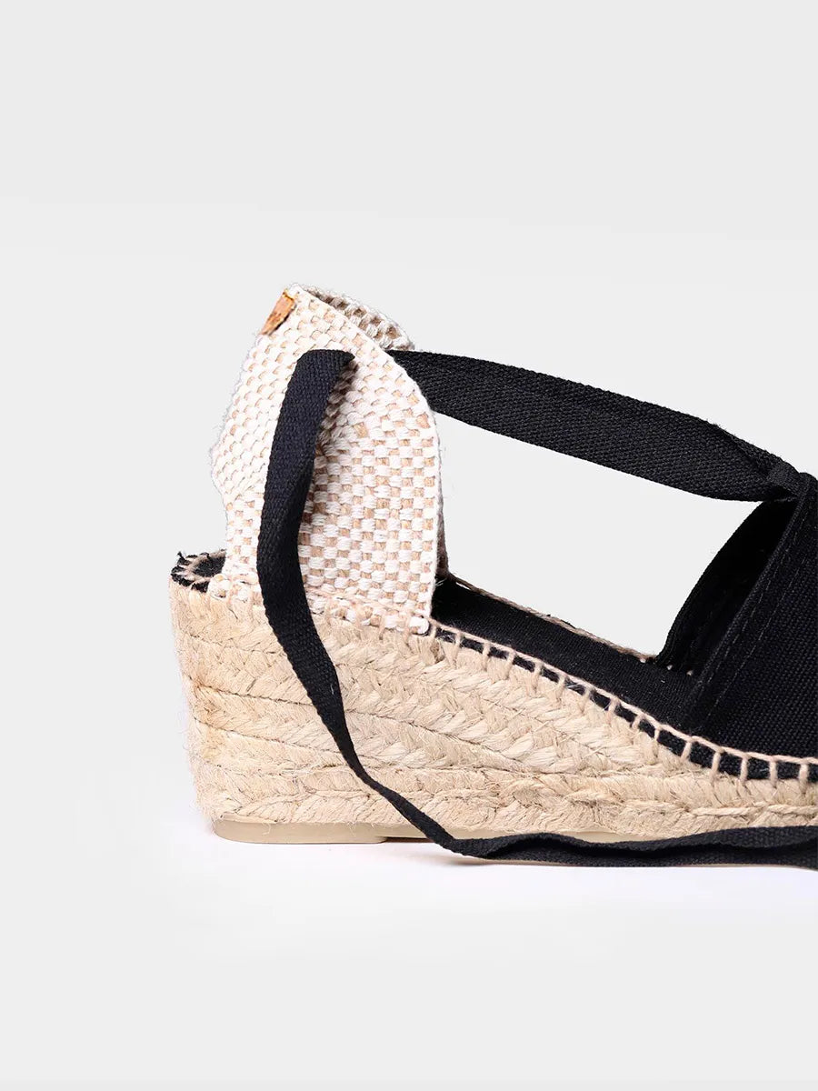 Toni Pons Valencia espadrilles toile noire compensées