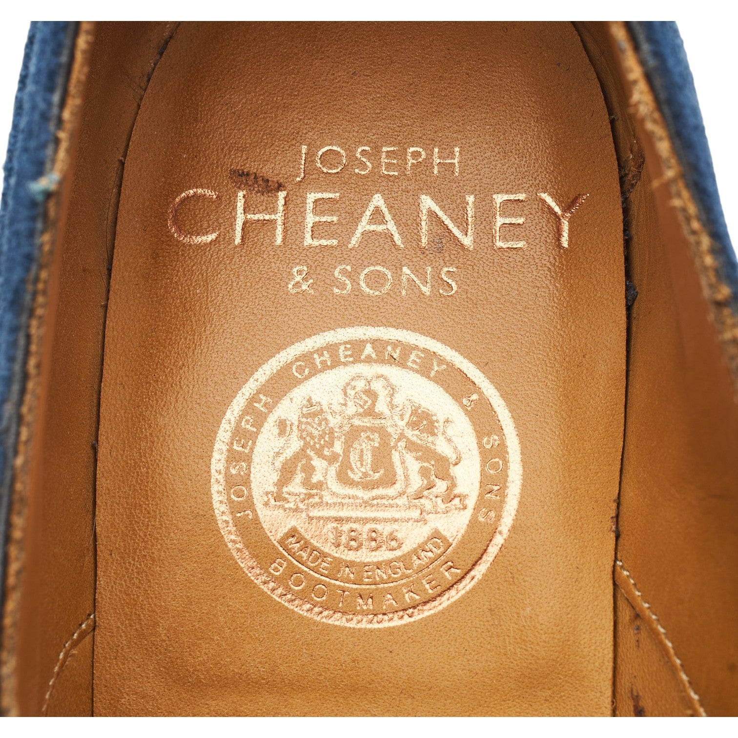 Cheaney Darcey richelieu daim bleu 7,5
