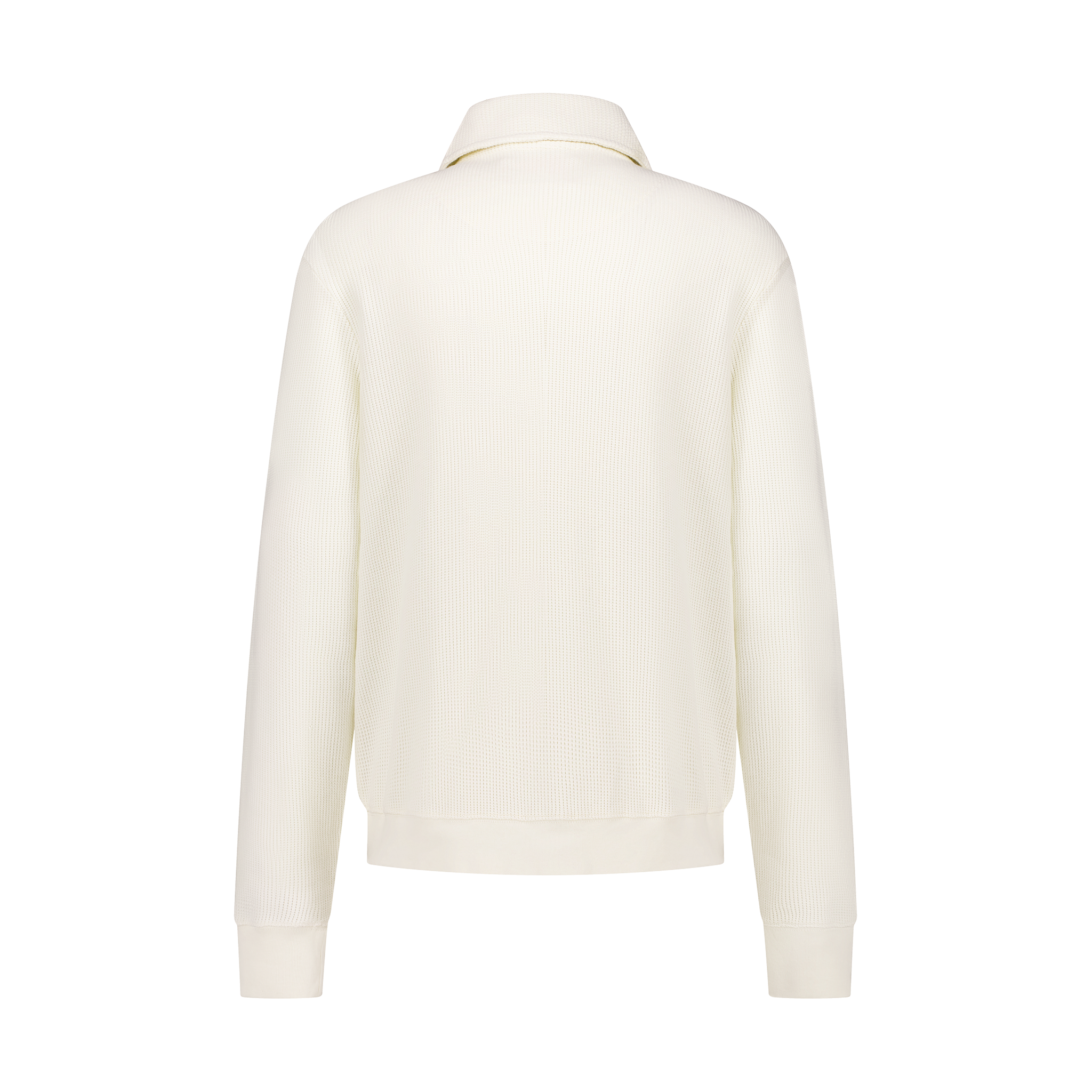 Rivieras Alderney sweatshirt boutonné écru nid d'abeille