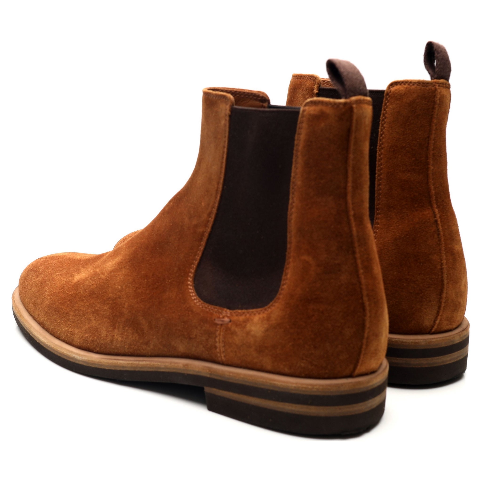 Brunello Cucinelli boots chelsea daim marron UK 8