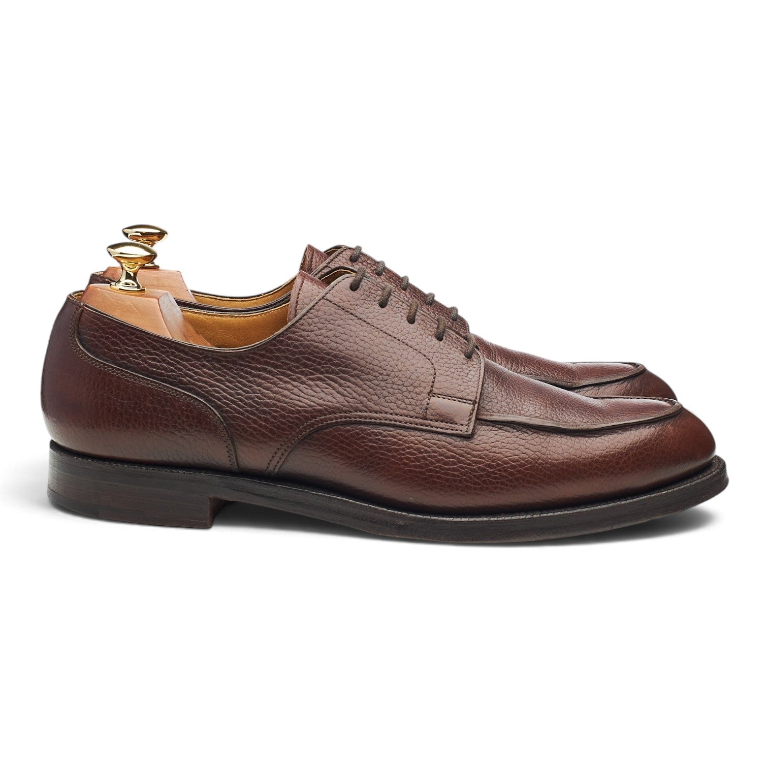 Peal & Co derby cuir grain marron pointure UK 9.5