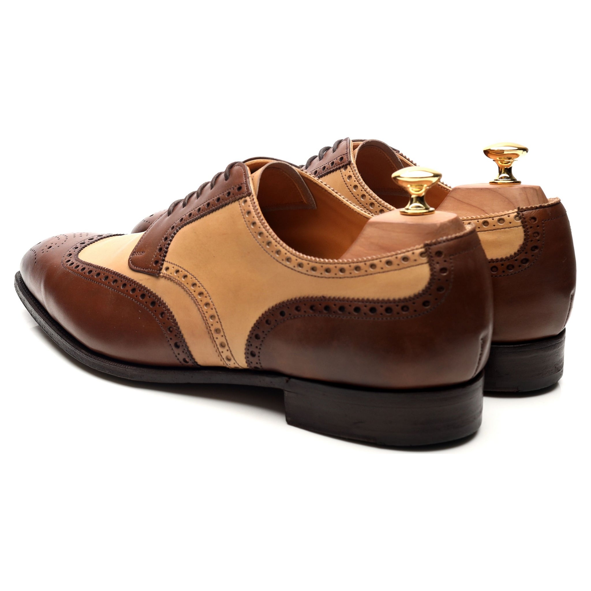 Edward Green derby cuir bicolore marron UK 10