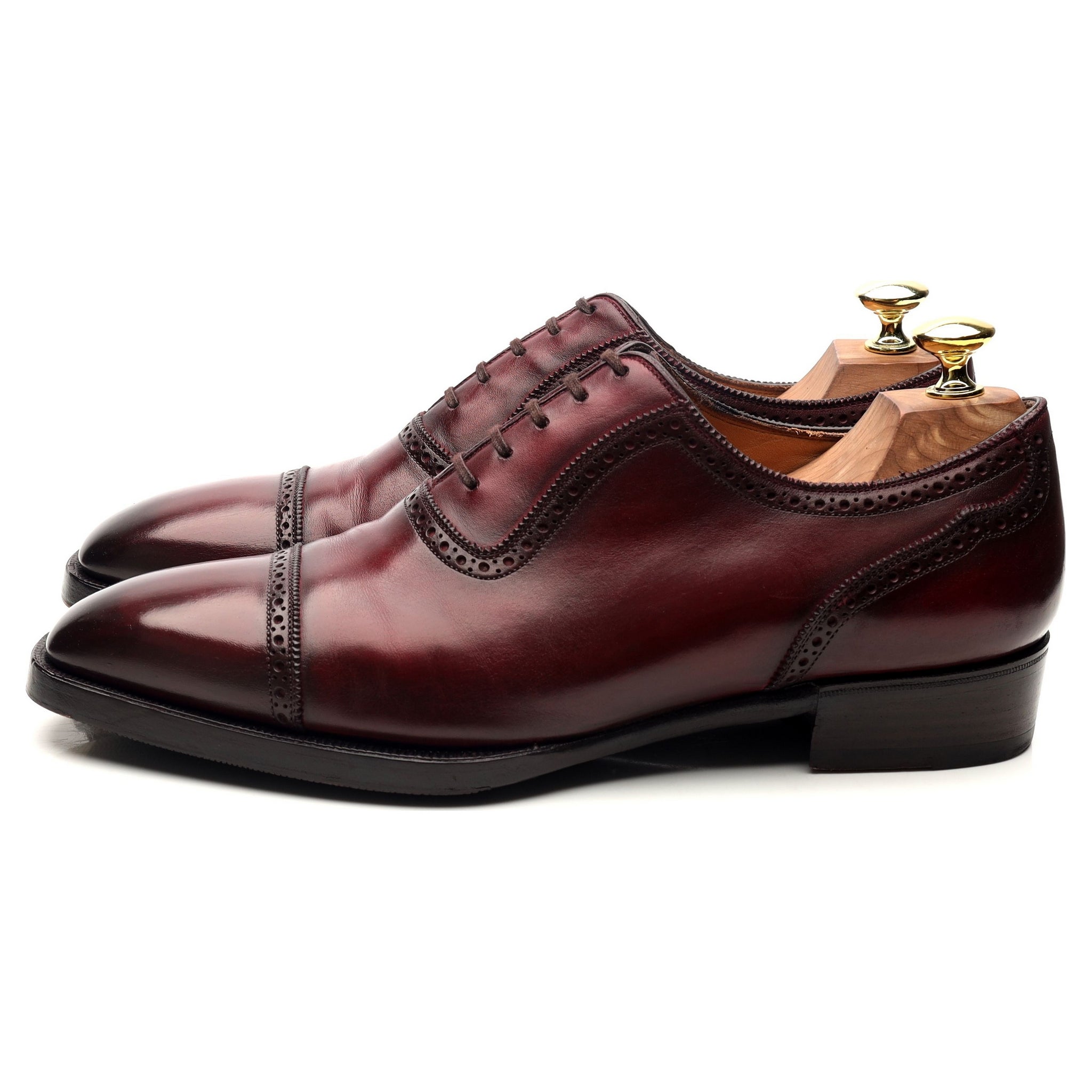 Antonio Meccariello Principes 3 richelieus cuir bordeaux UK 7.5
