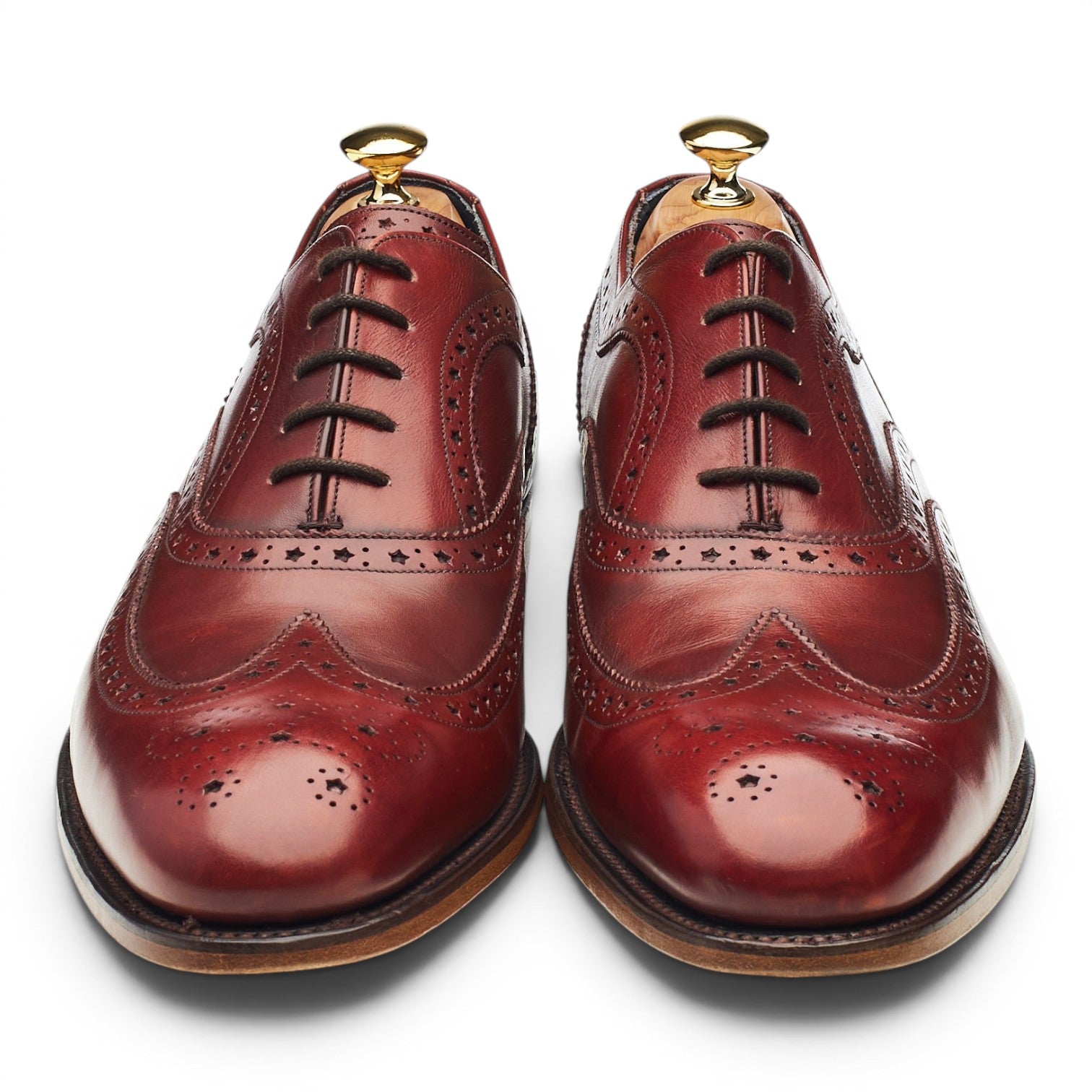 Barker Jensen oxford cuir bordeaux UK 10,5 semelle cuir