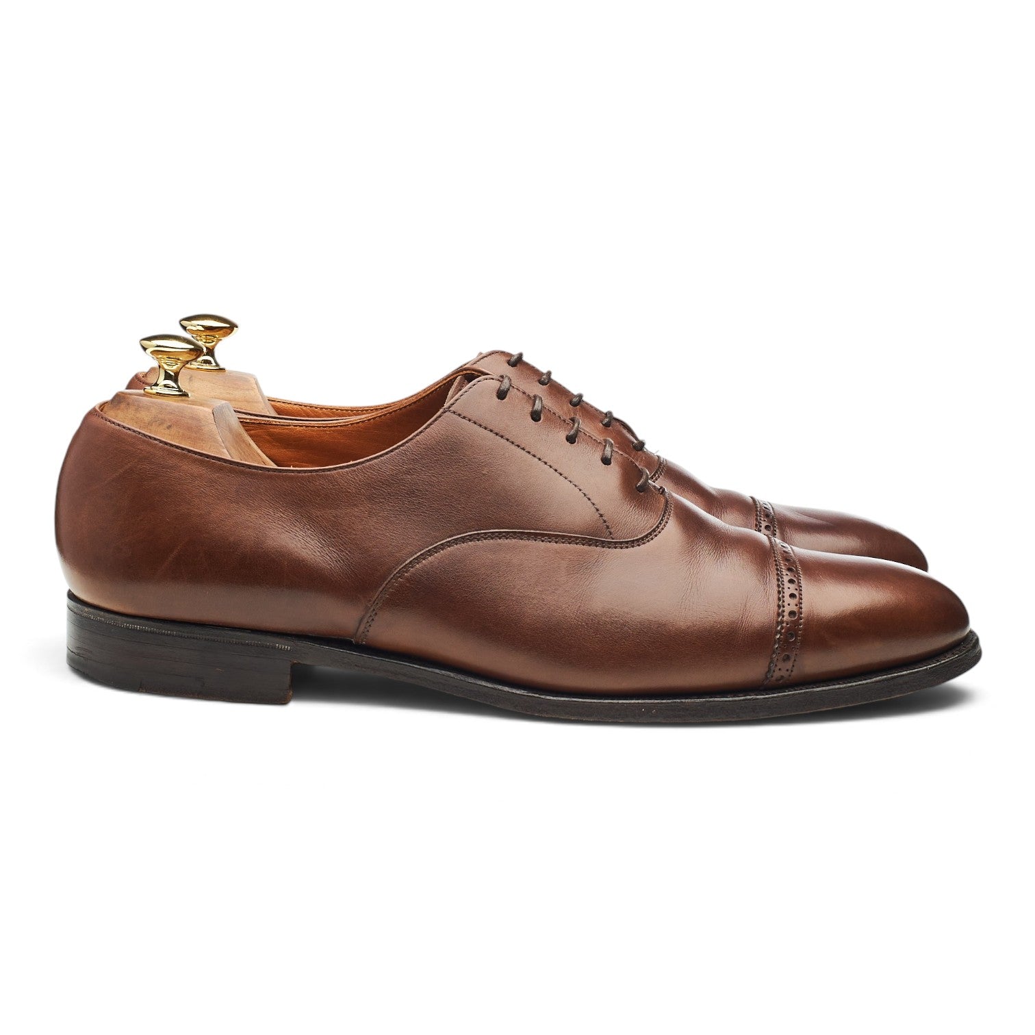 Ralph Lauren oxford cuir marron antique UK 11