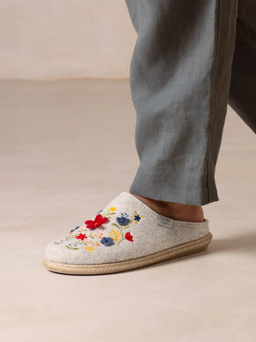 Toni Pons DELI-EF chaussons feutre fleurs femme