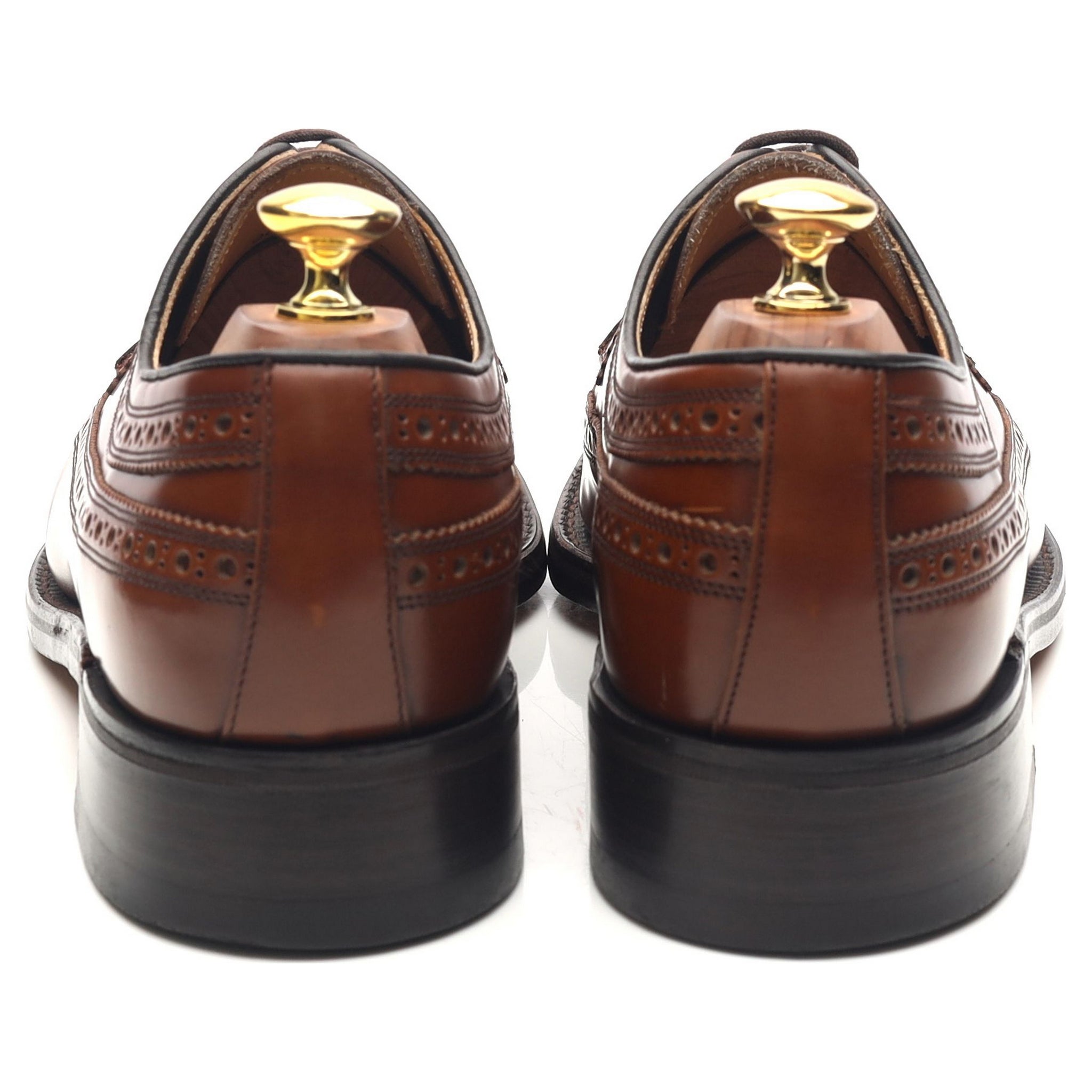 Barker derby cuir marron clair UK 8 brogue
