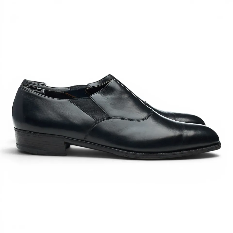 George Cleverley Lazyman mocassin cuir noir pointure UK 6.5