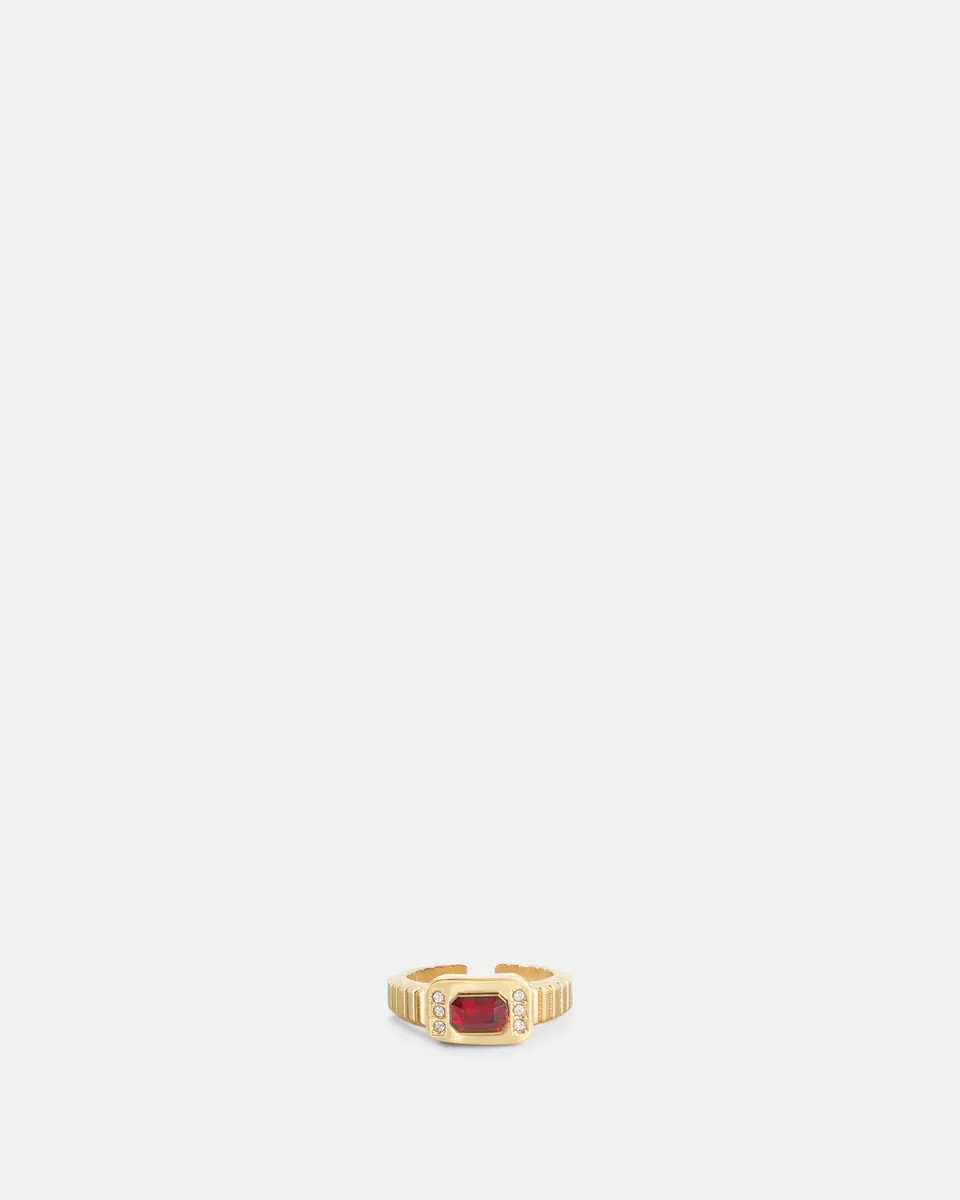 Nodaleto Ruby Venice Ring bague dorée rubis
