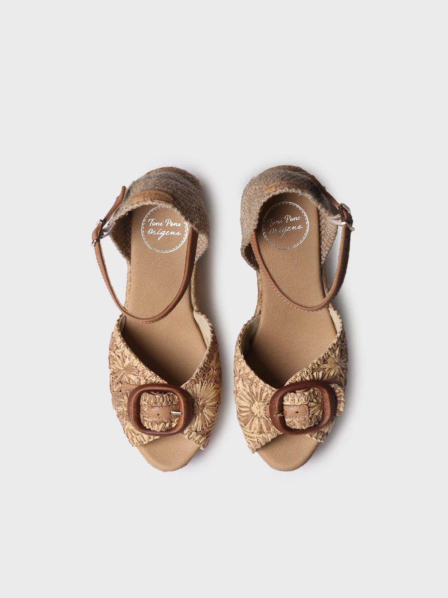 Toni Pons LIA-RF espadrille compensée raphia bicolore