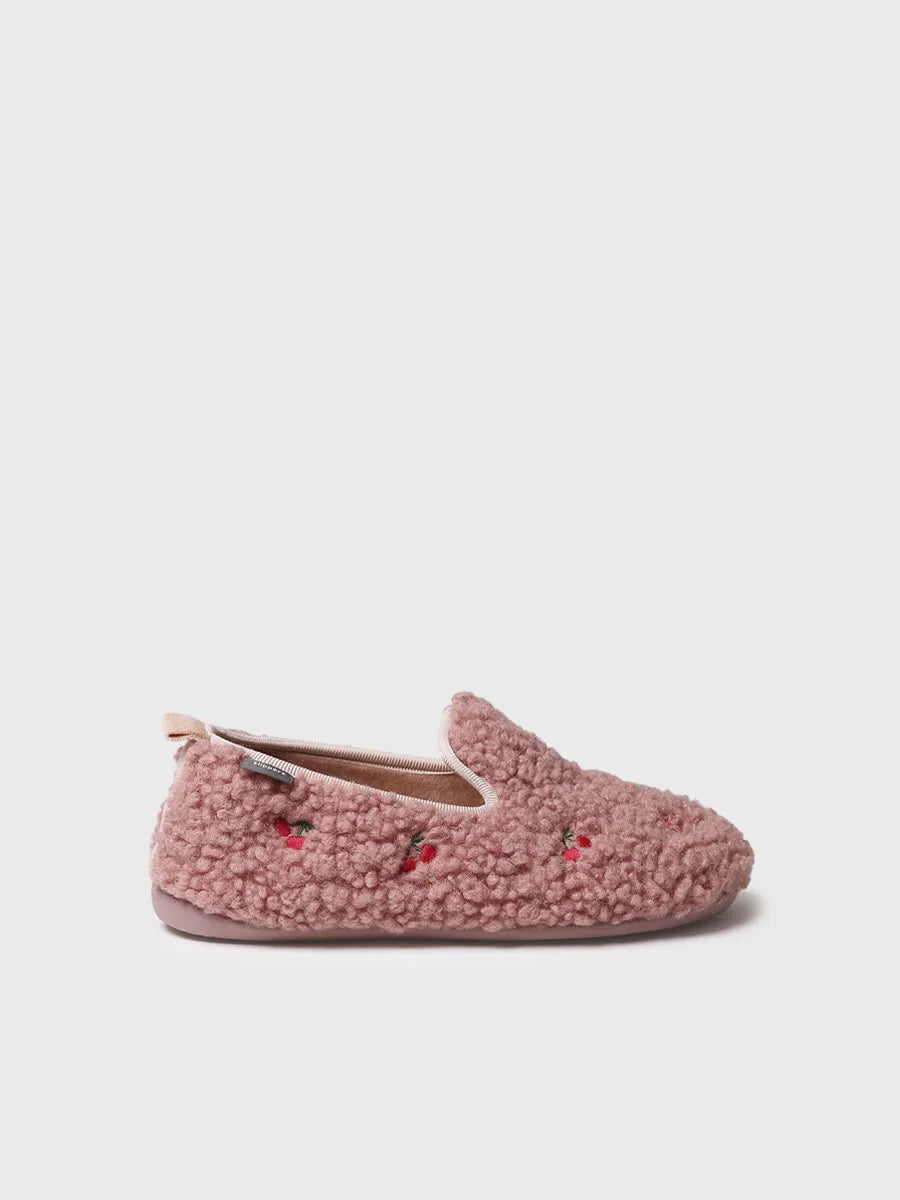 Toni Pons Maily-BB chaussons femme mouton brodé nude