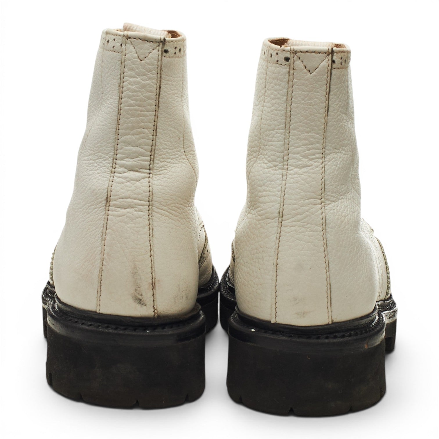 Grenson boots brogues cuir blanc femme UK 5.5