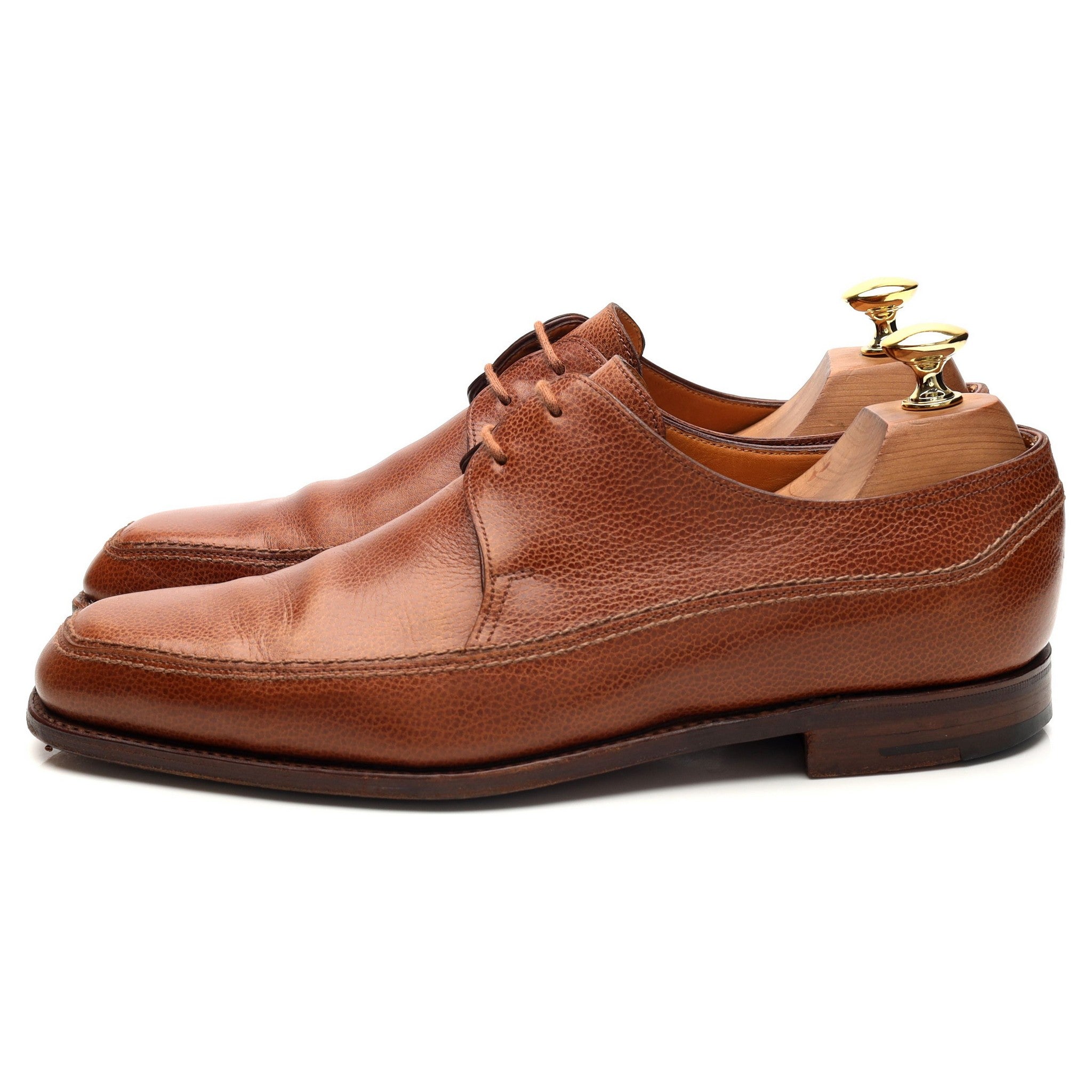 John Lobb Hurtwood derbies cuir grainé marron UK 6