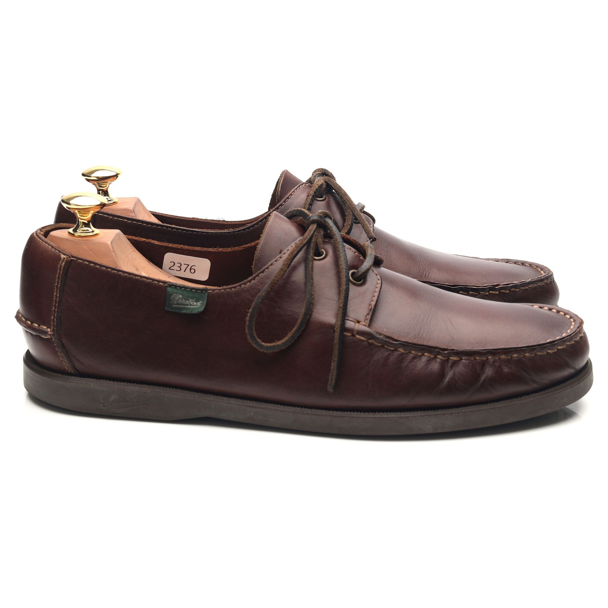 Paraboot chaussures bateau cuir marron foncé UK 9