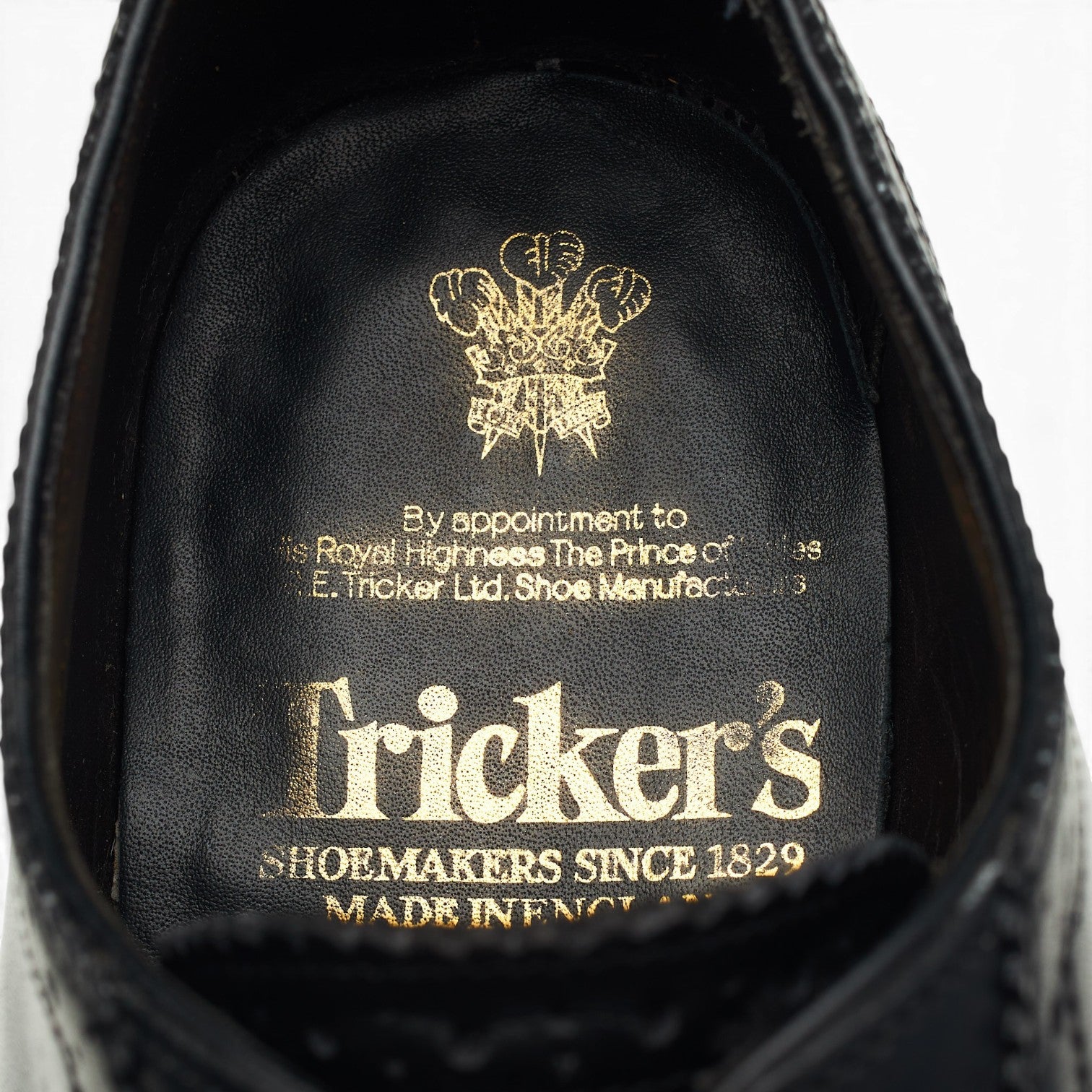 Tricker's richelieu cuir noir UK 7 cousu Goodyear