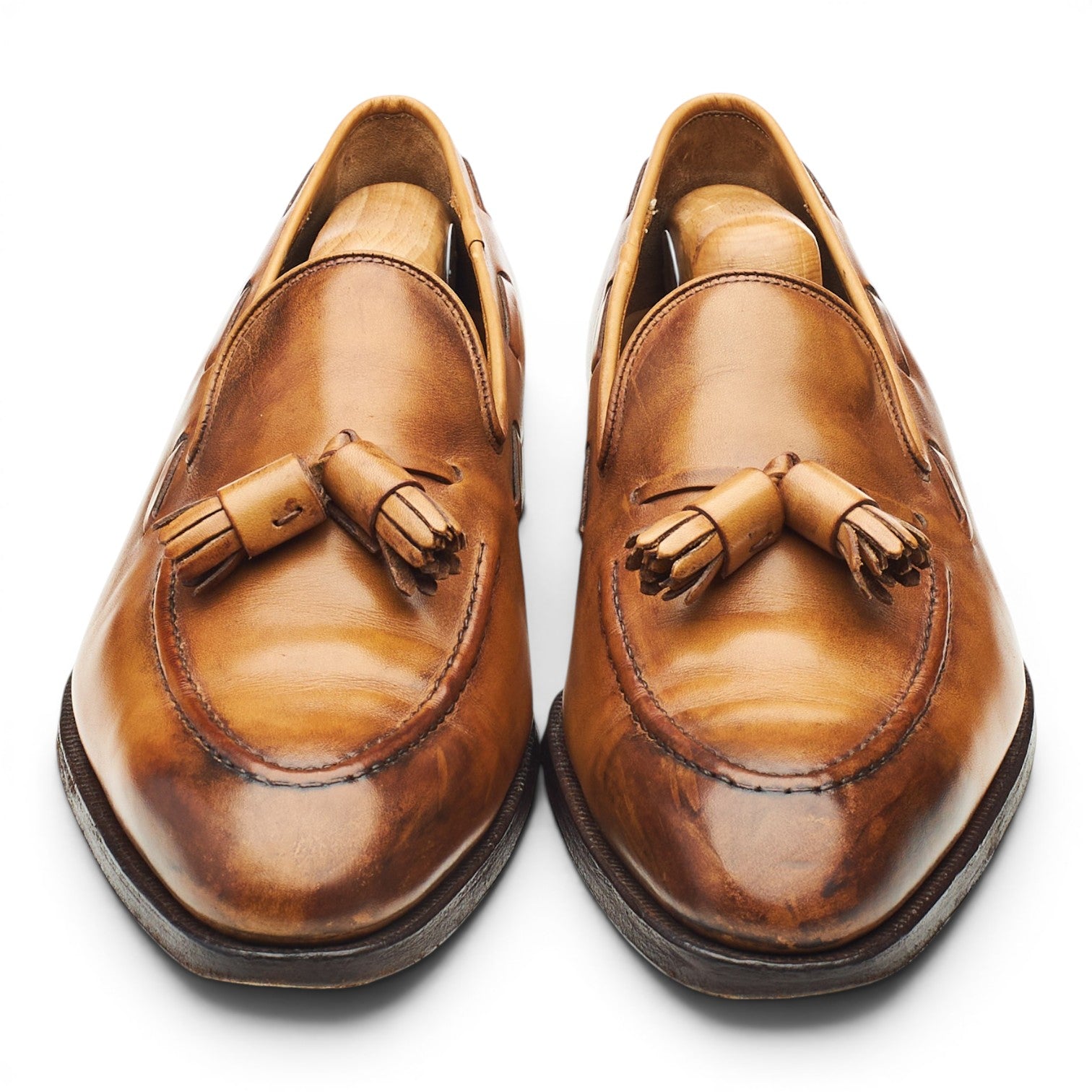 George Cleverley Aidan mocassins pompons marron 7 UK